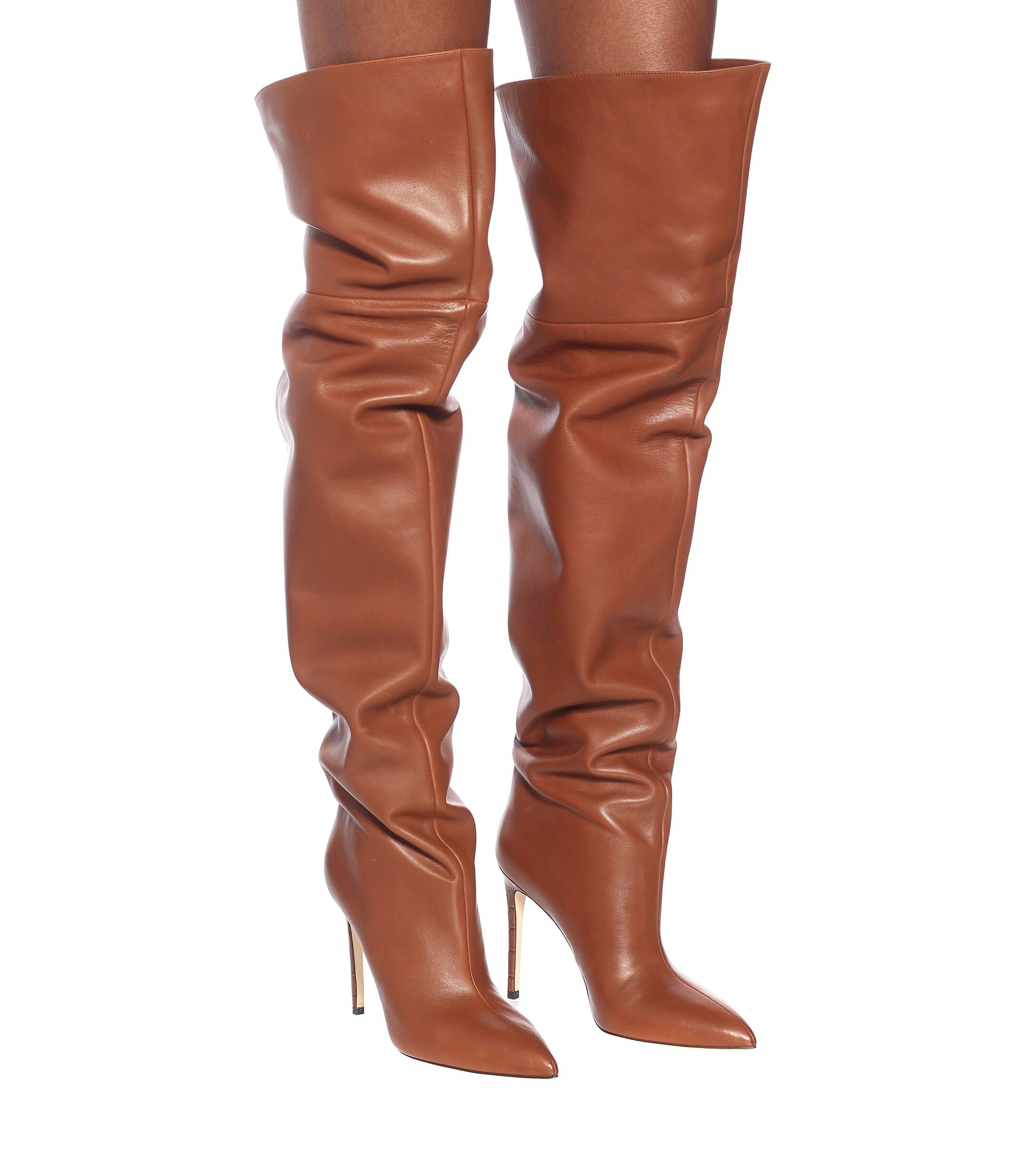 Paris Texas Leather Over-the-knee Boots in Brown | Lyst