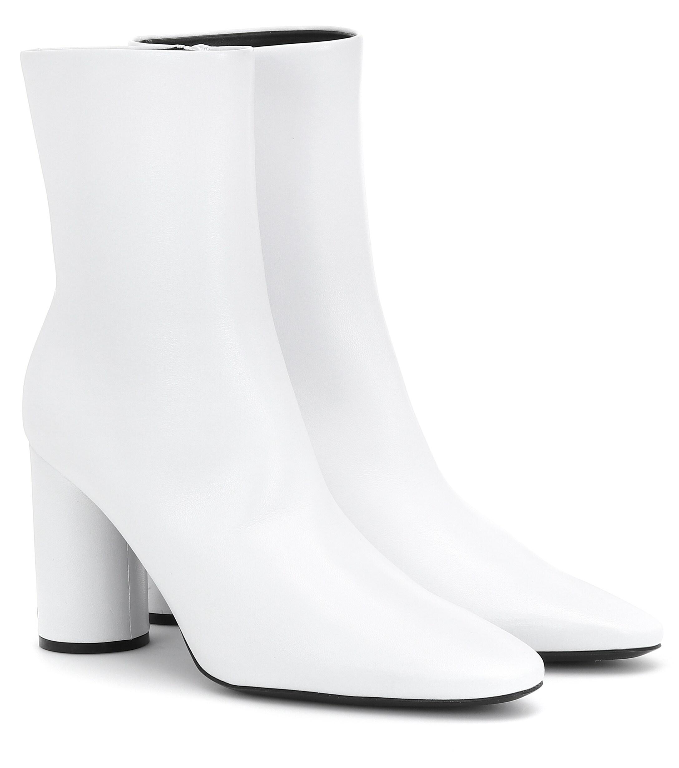 balenciaga white ankle boots