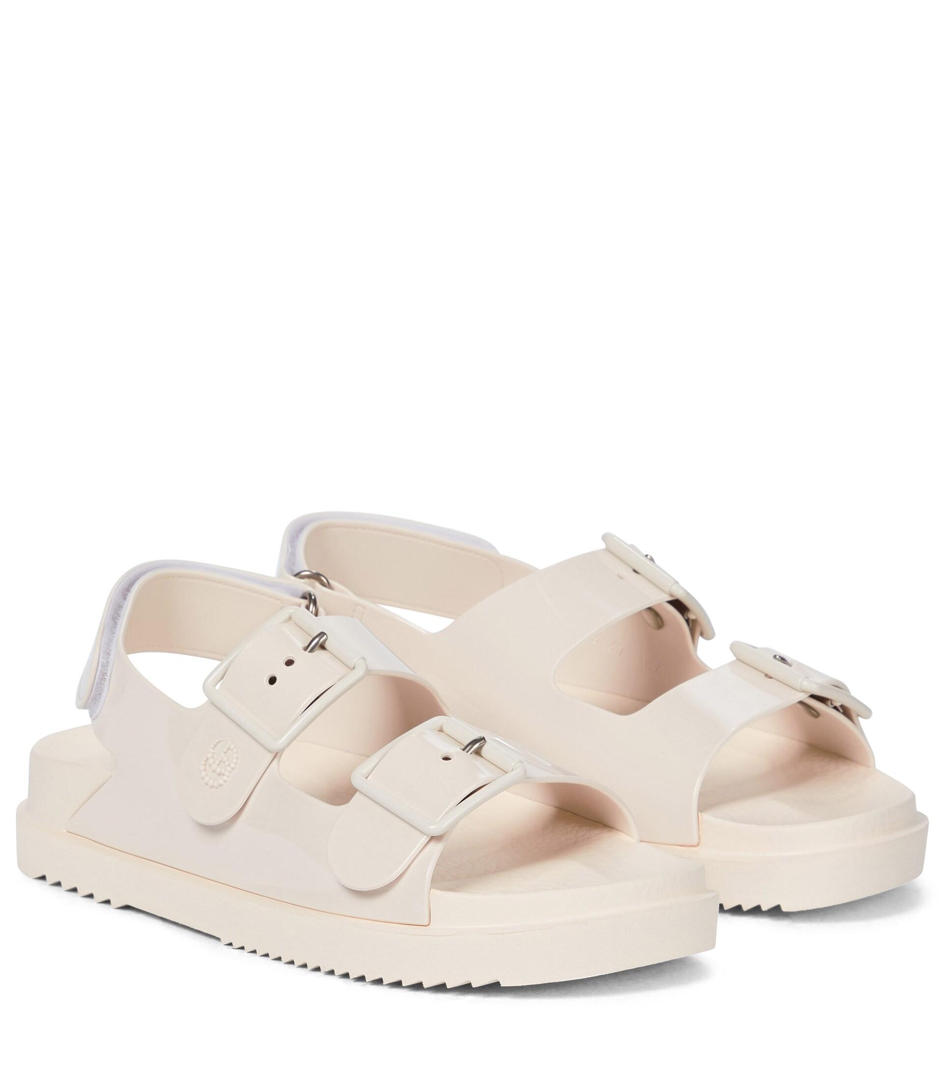 Gucci Rubber Sandals in White | Lyst
