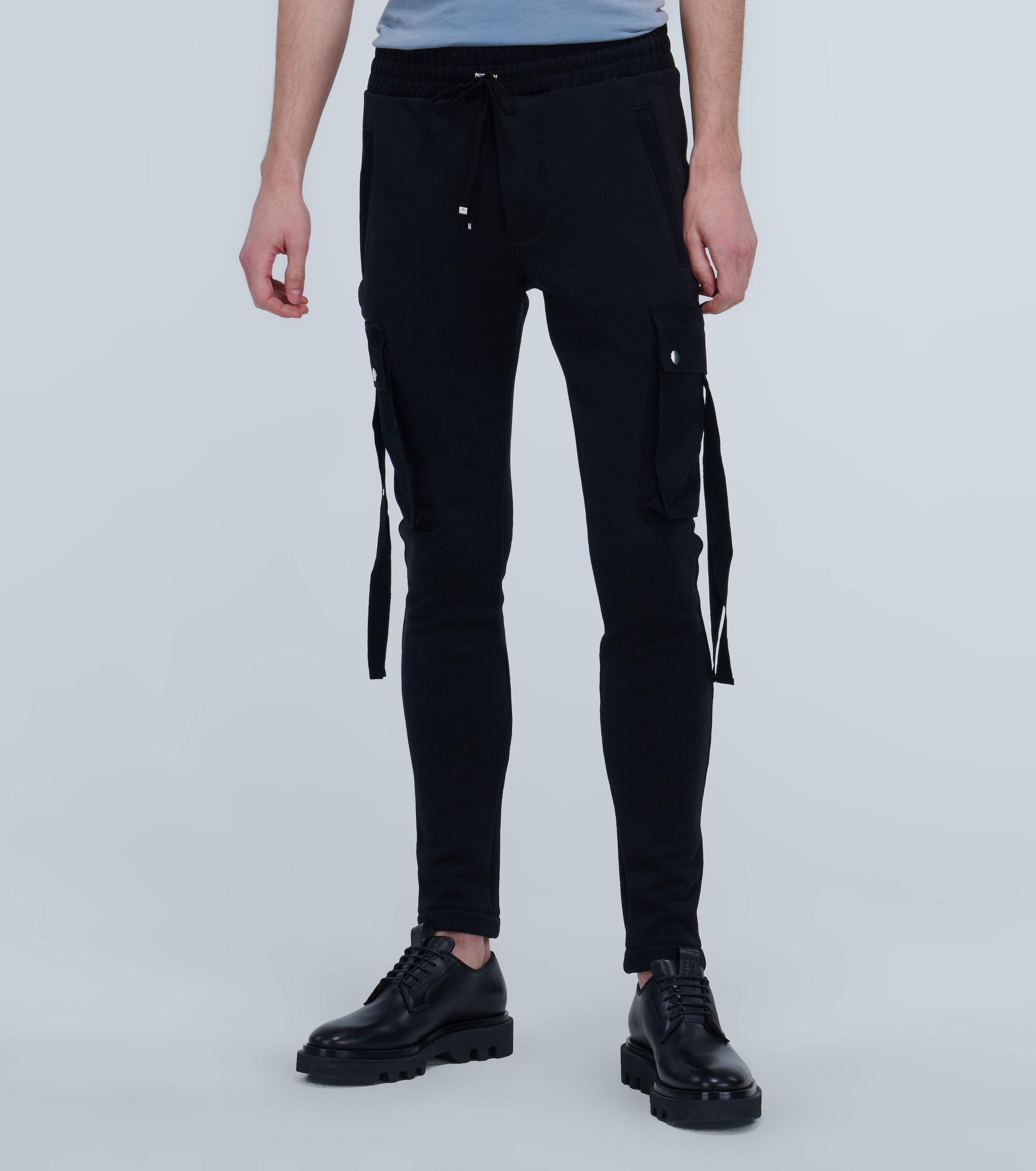 black cargo sweatpants