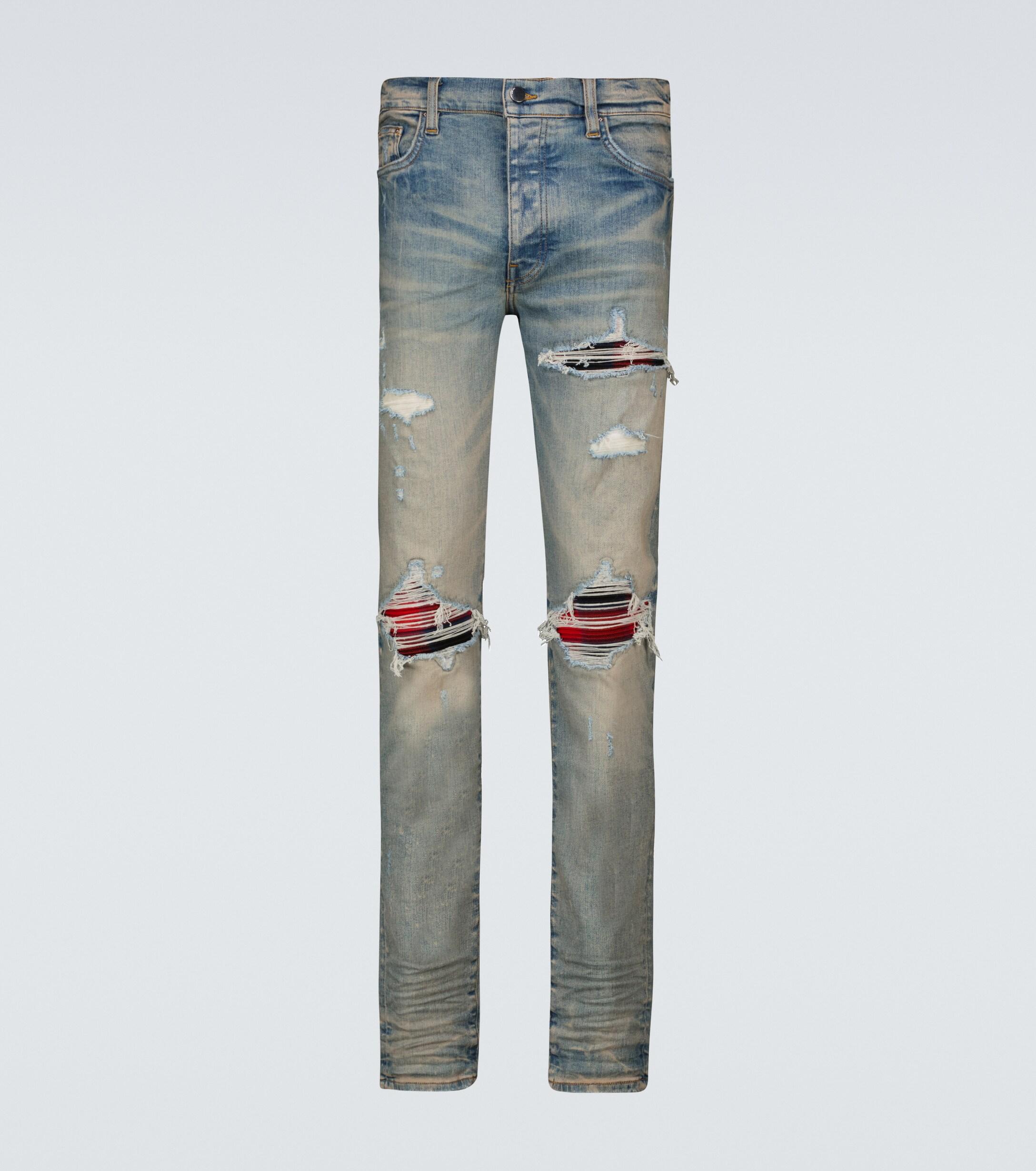 Amiri Mx1 Plaid Jeans in Blue for Men | Lyst