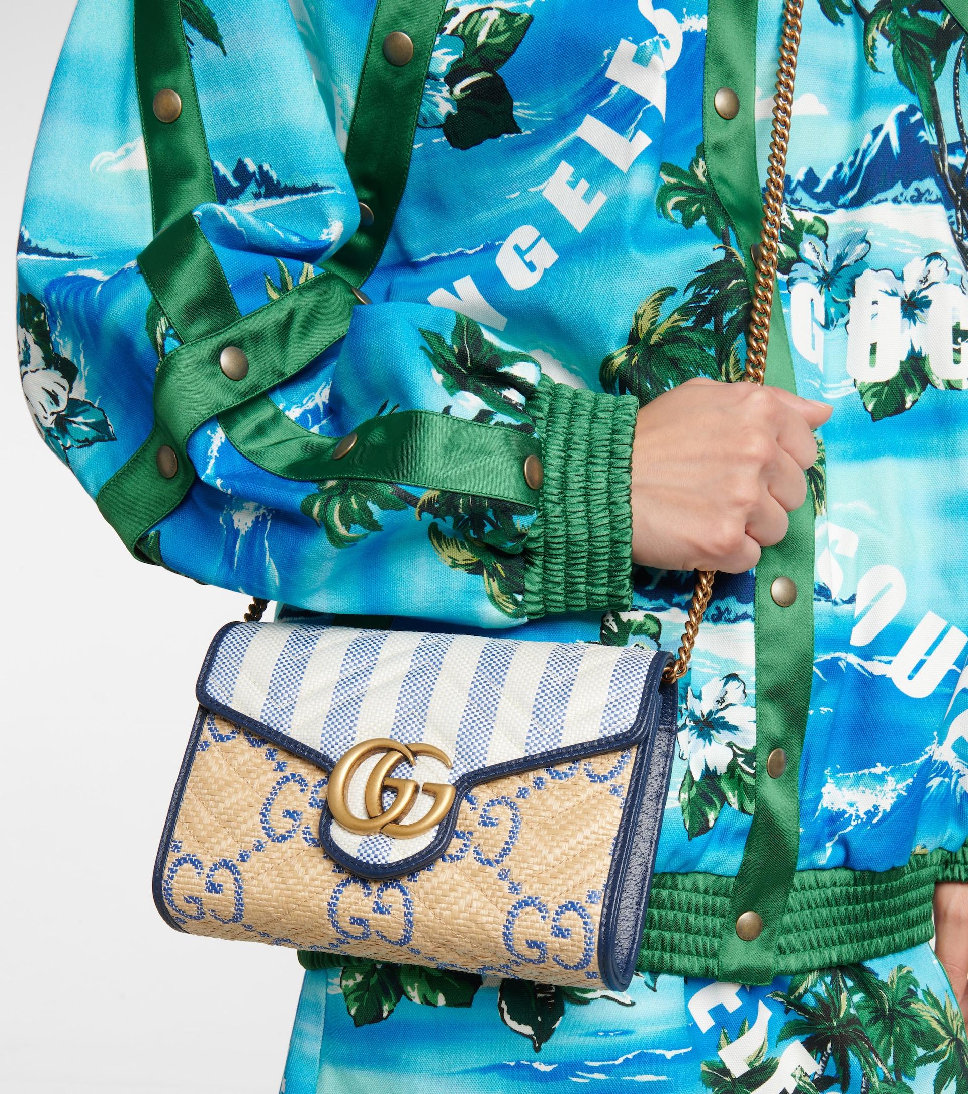 Gucci marmont raffia bag new arrivals