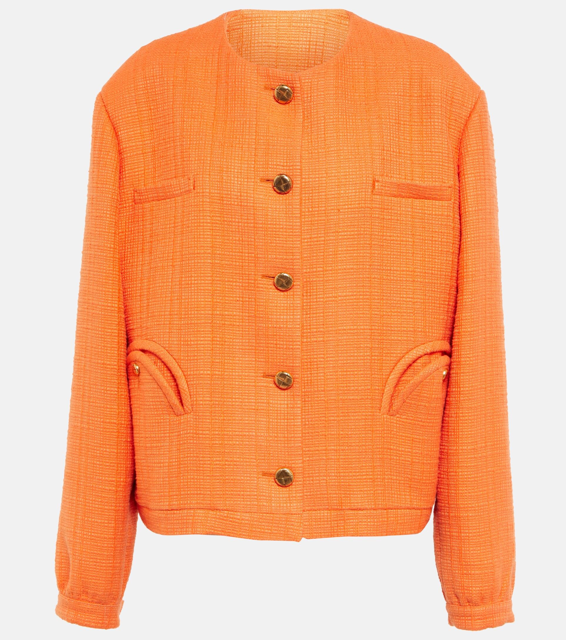 Blazé Milano Gliss Bolero Cotton-blend Jacket in Orange | Lyst