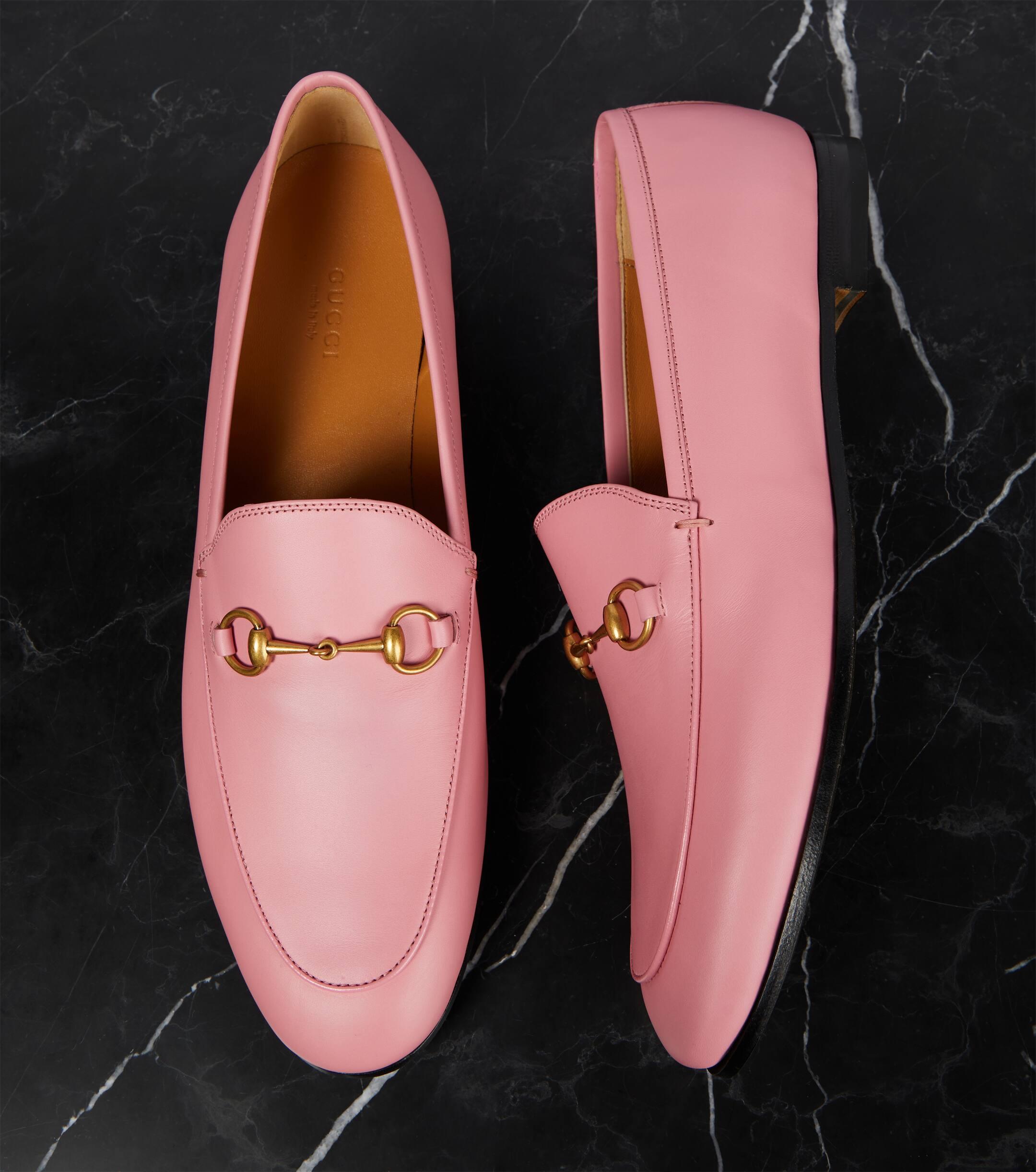 Gucci flat jordaan leather deals loafer