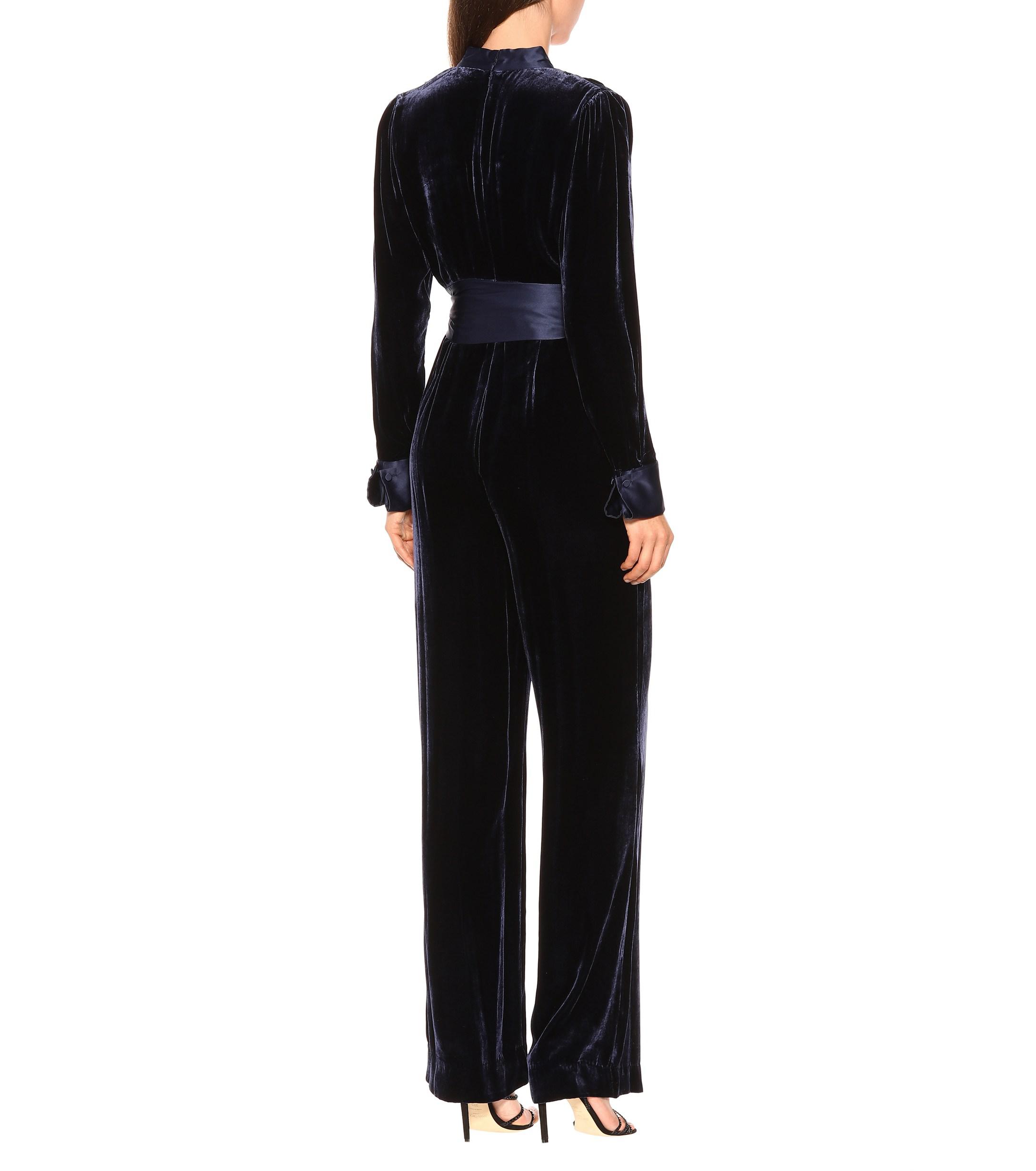 diane von furstenberg velvet jumpsuit