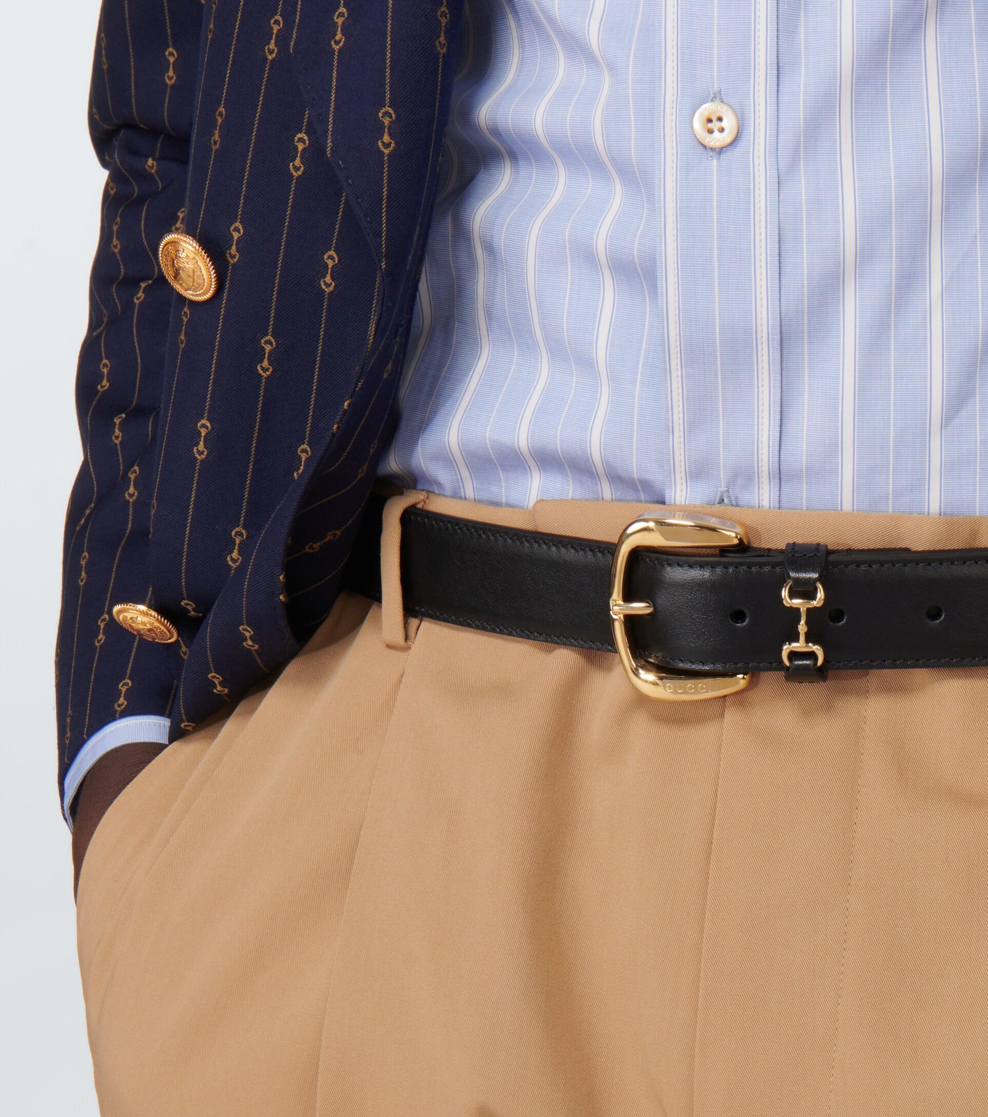 gucci dress belt men Signature Leather 1.5 belt width Belt with Interlocking G buckle