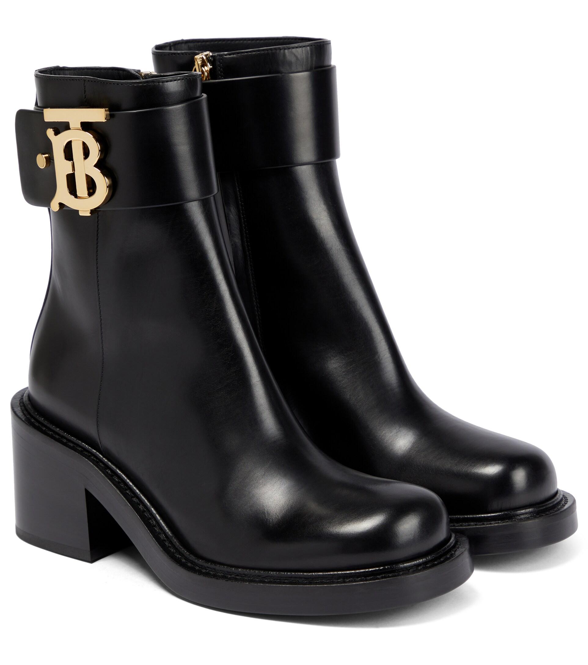 Burberry Westella Leather Ankle Boots 