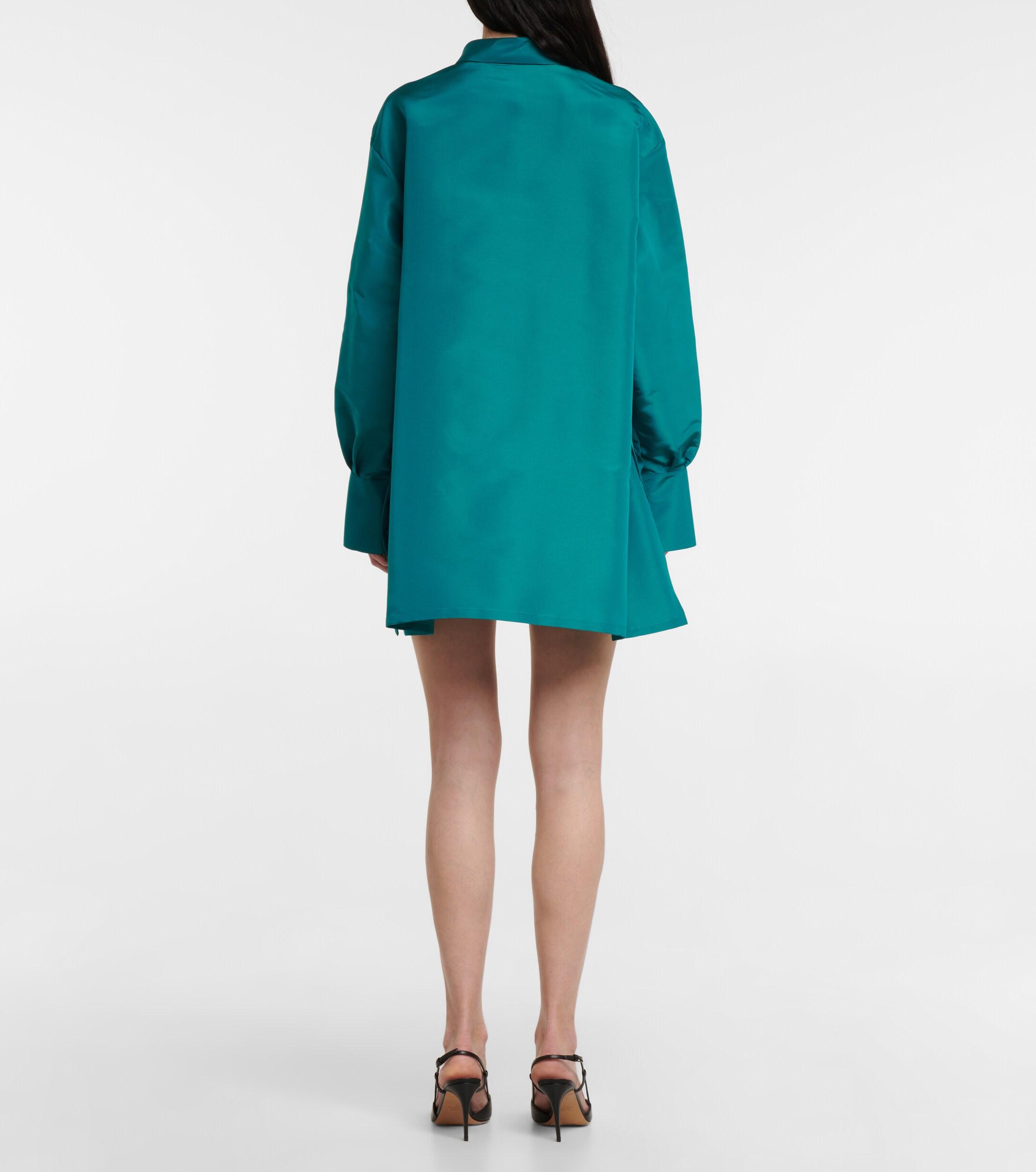 Matchesfashion Femme Vêtements Robes Asymétriques Robe-chemise asymétrique en laine à col noué 