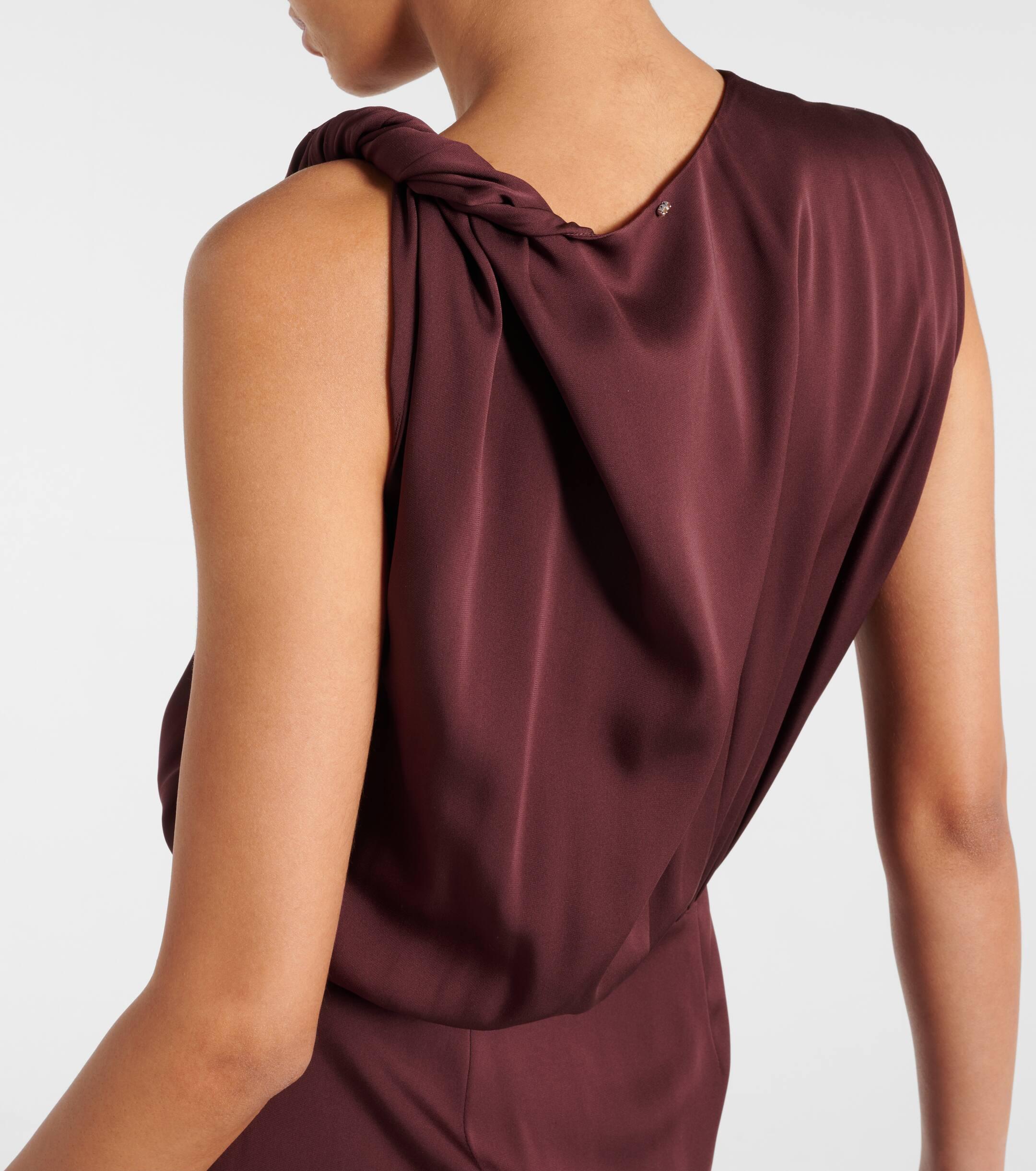 Sportmax Cris Silk Blend Georgette Midi Dress in Red Lyst UK