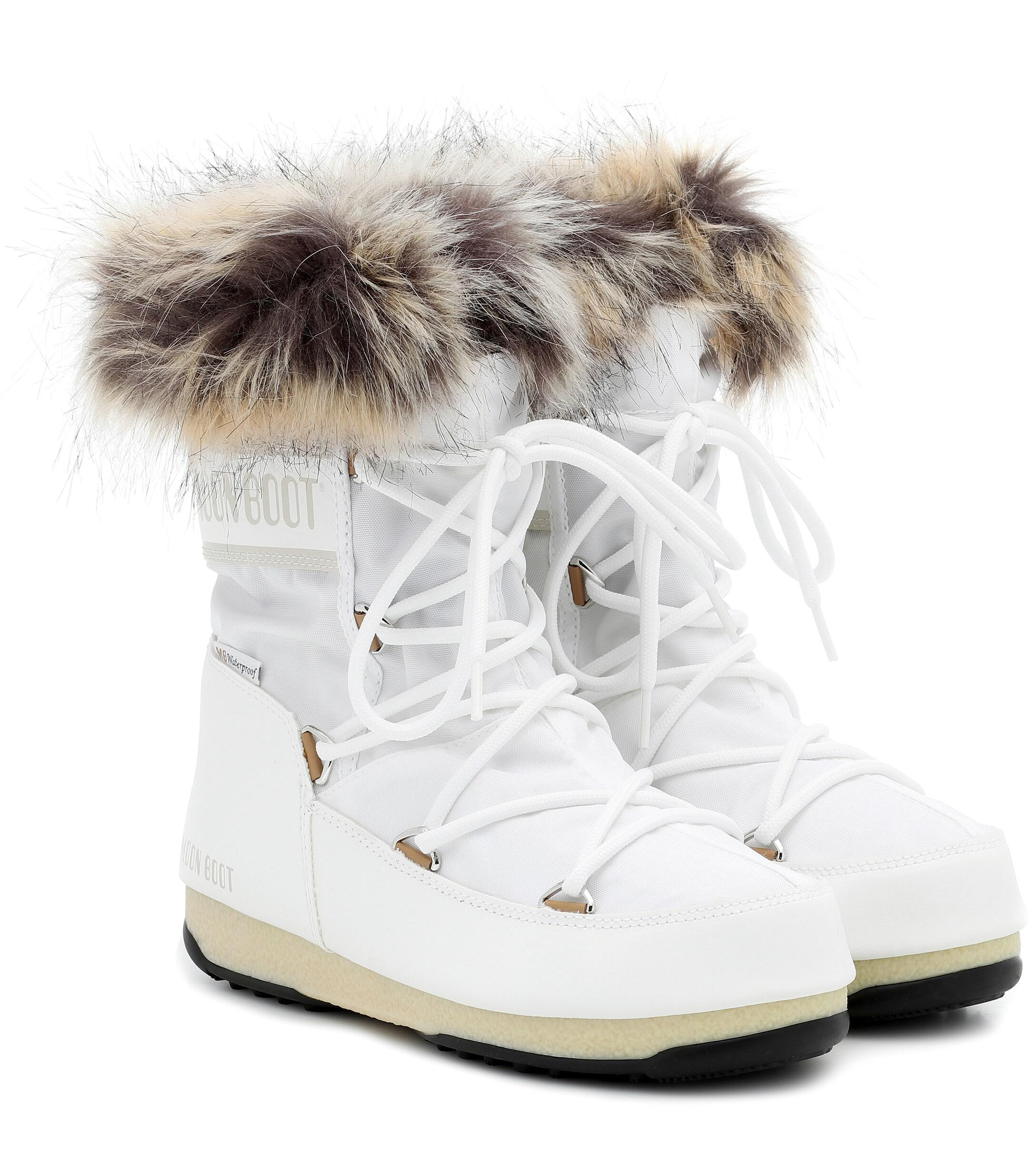 Moon Boot Monaco Low Wp 2 Snow Boots in White | Lyst