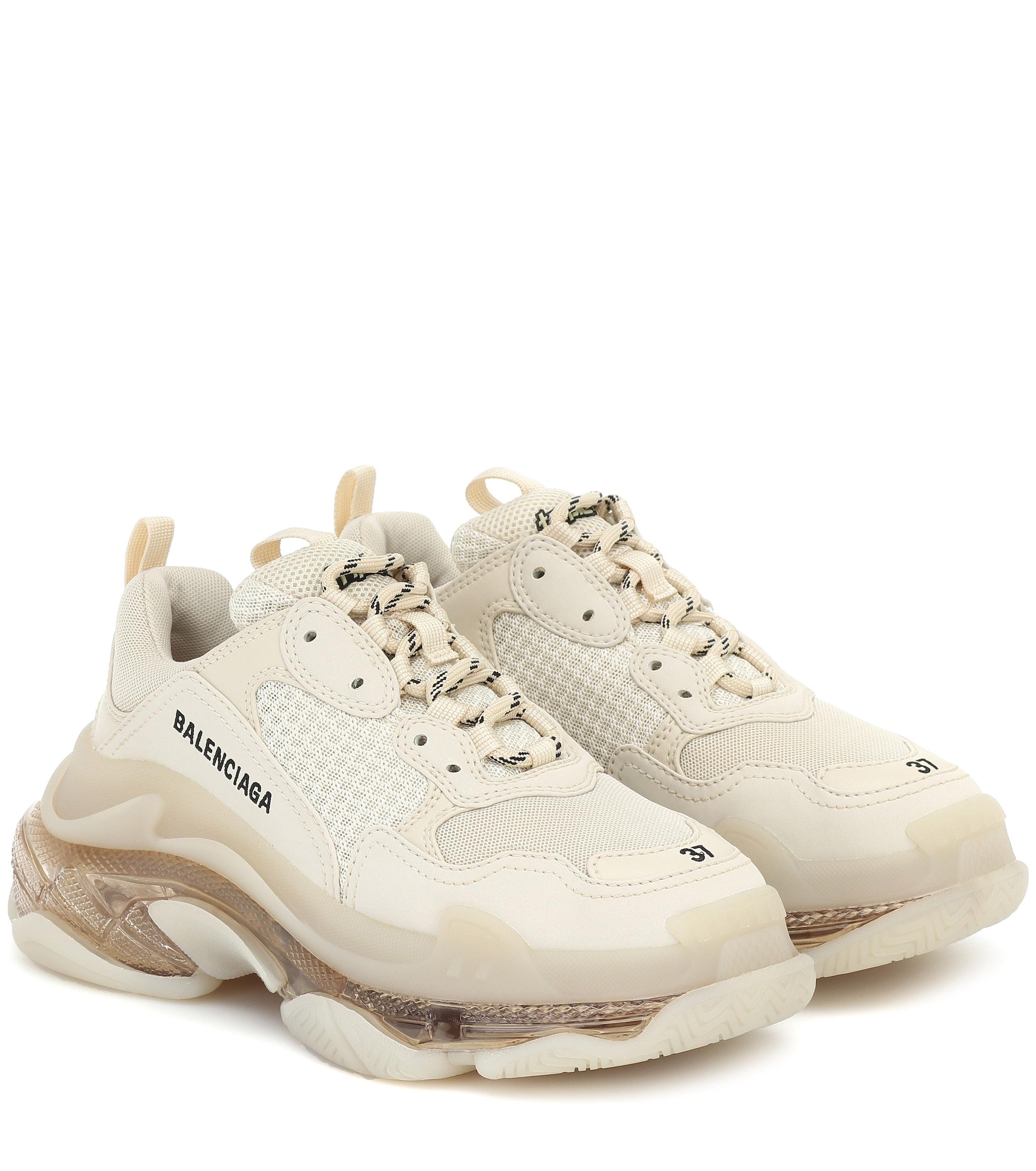 Balenciaga Leather Triple S Clear Sole Sneaker Off White - Save 33% - Lyst