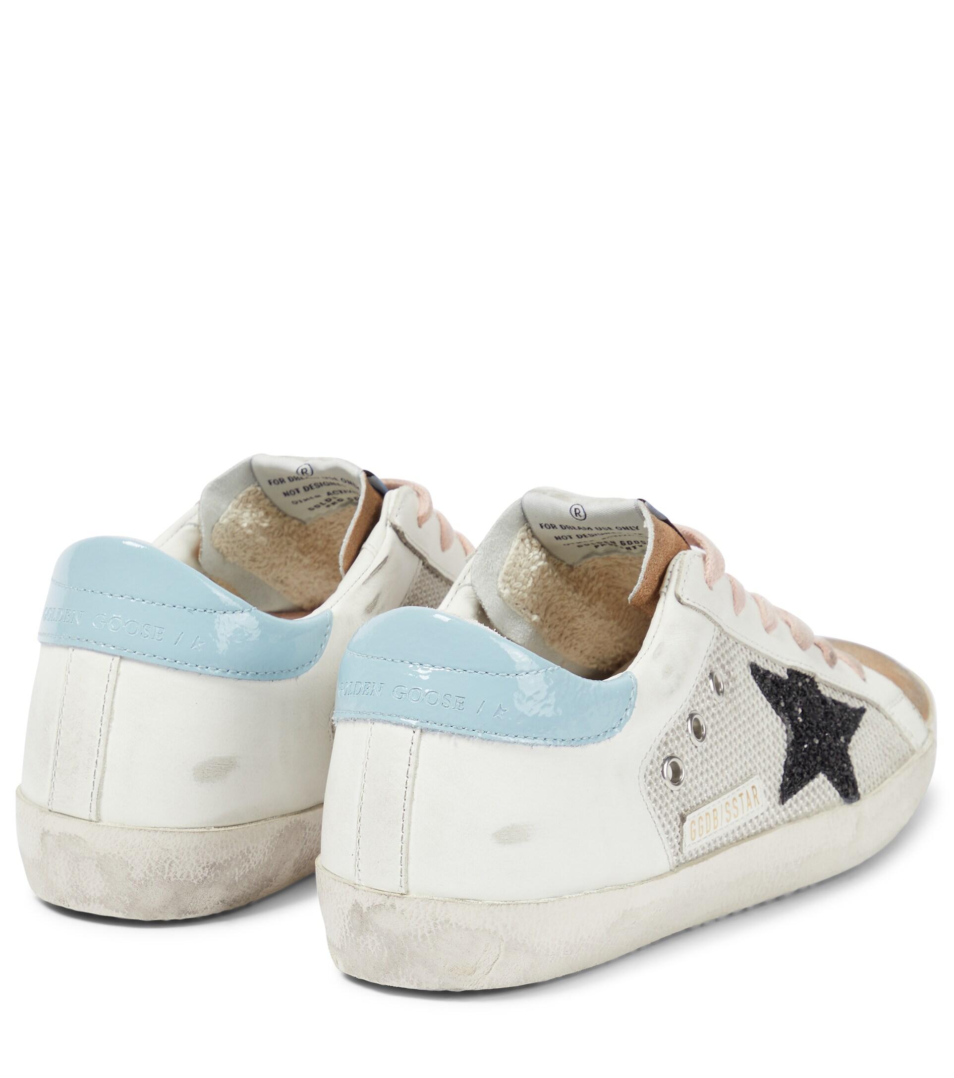 Golden Goose Super-star Leather And Suede Sneakers in White | Lyst