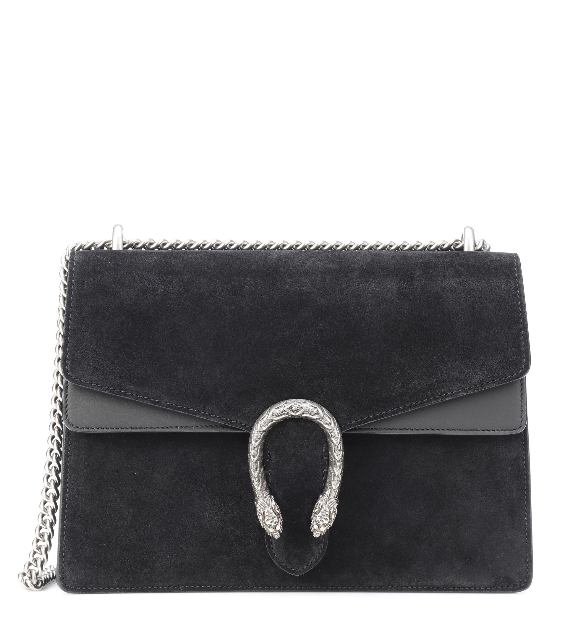 Lyst - Gucci Dionysus Leather Shoulder Bag in Black
