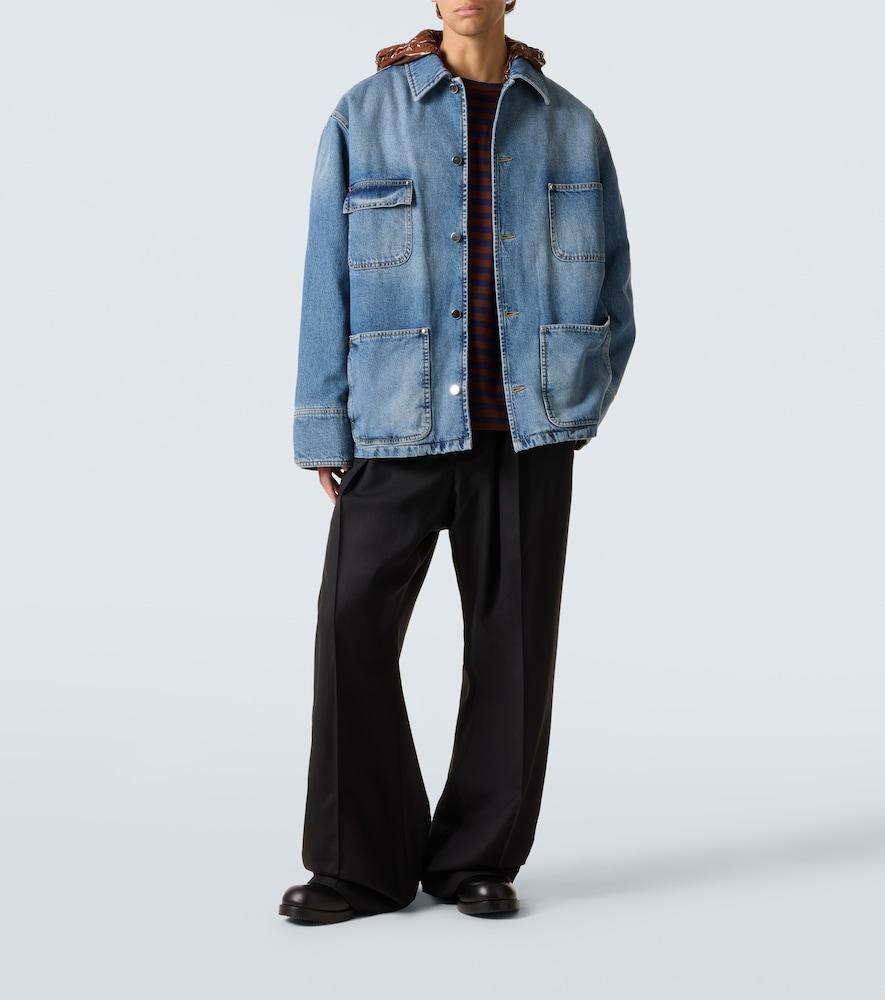 Plan C Denim Field Jacket in Blue for Men | Lyst