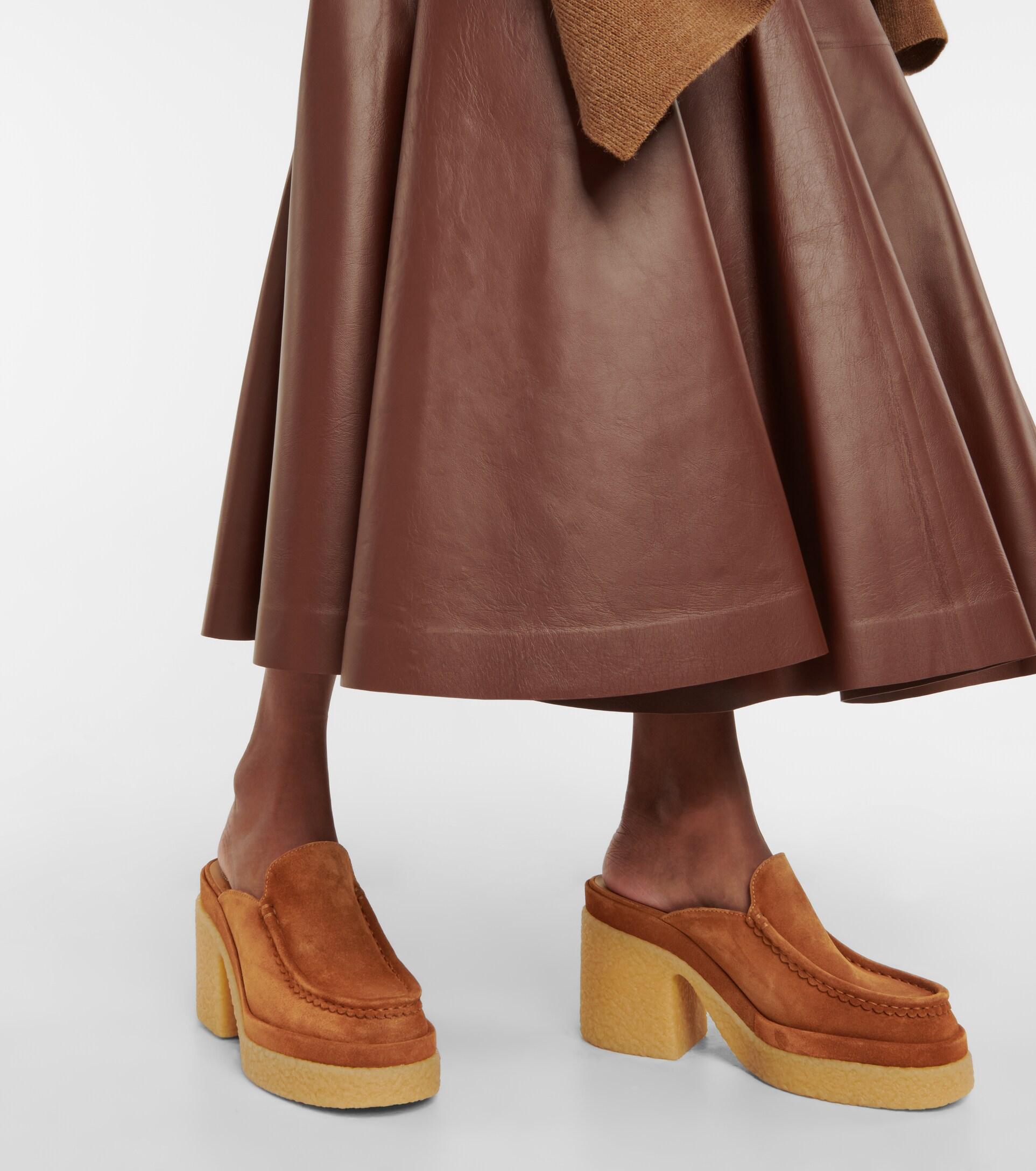 Suede platform mules deals