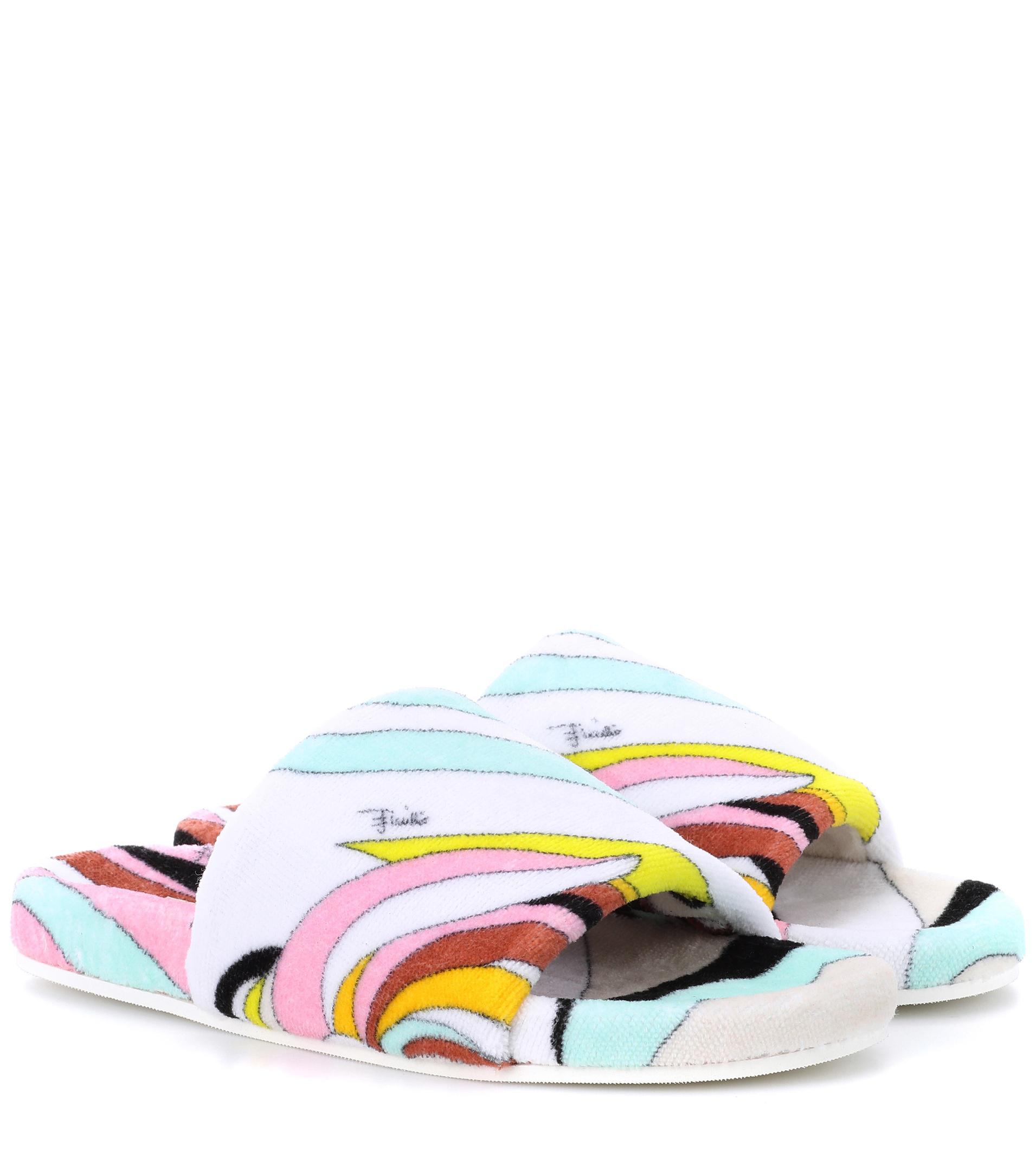 Emilio Pucci Terry Cloth Slides Lyst
