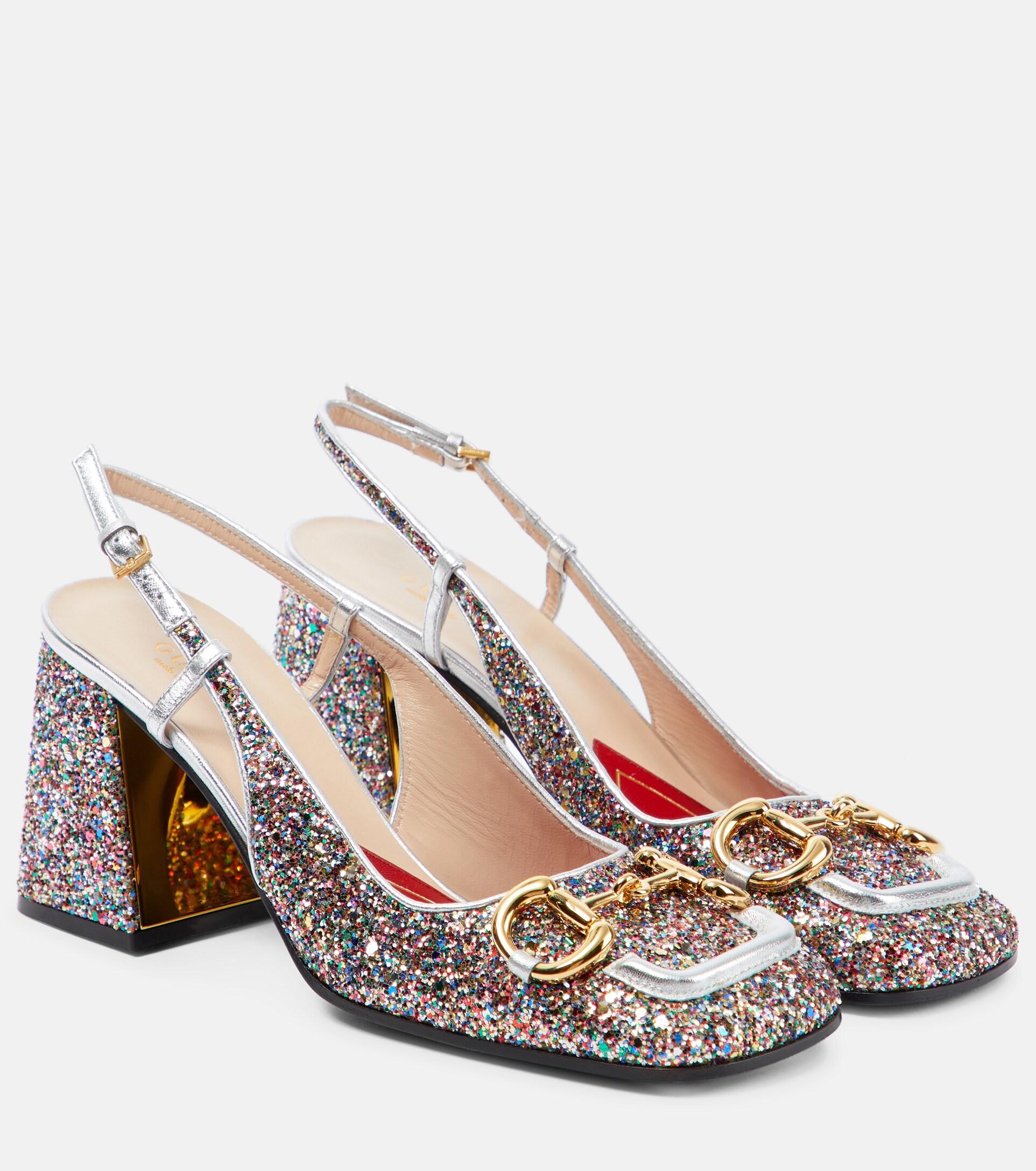 Gucci glitter shop pumps