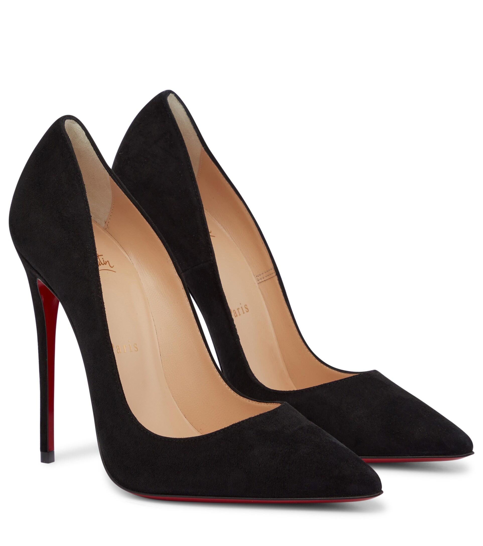louboutin black suede pumps