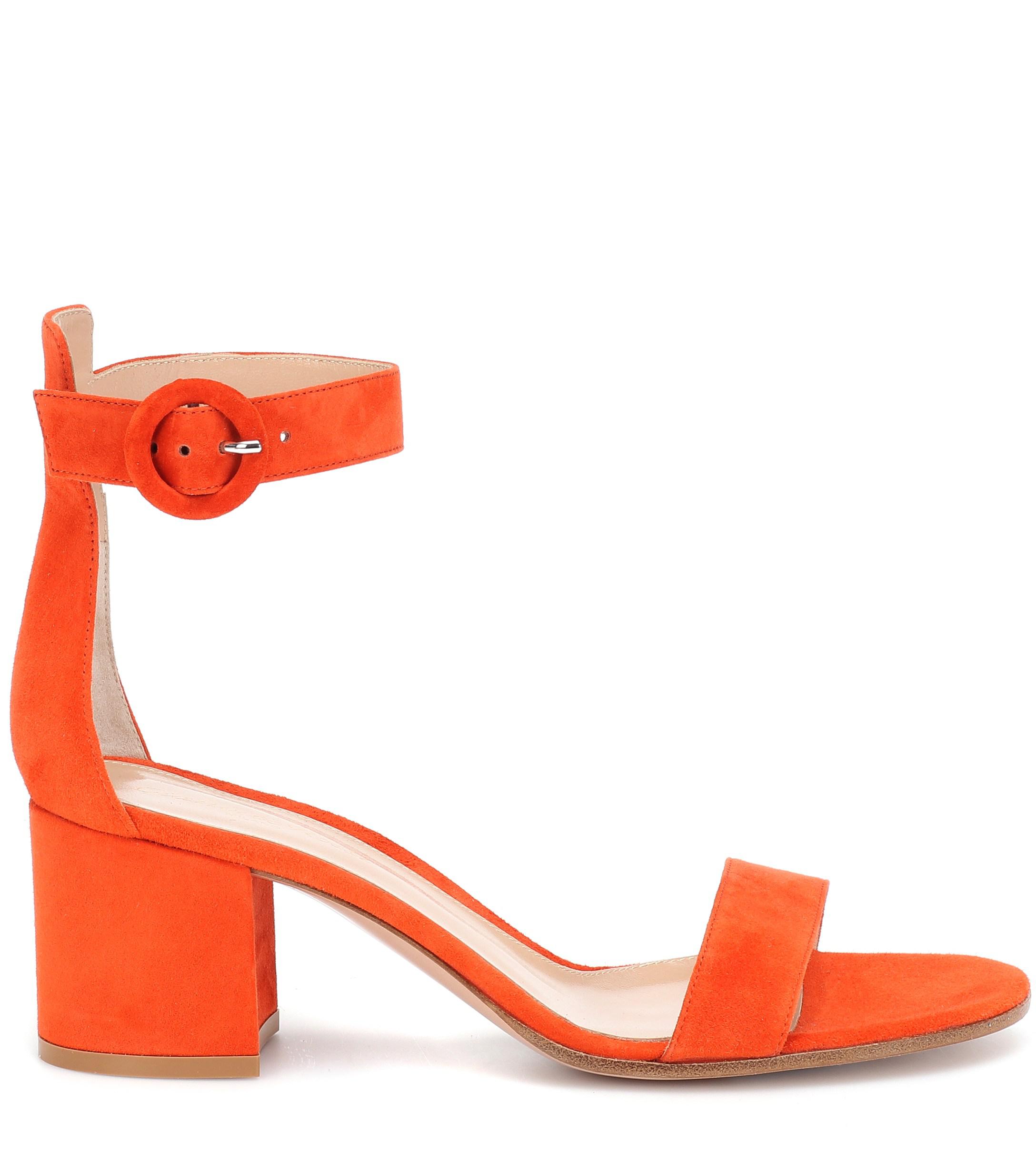 gianvito rossi orange heels