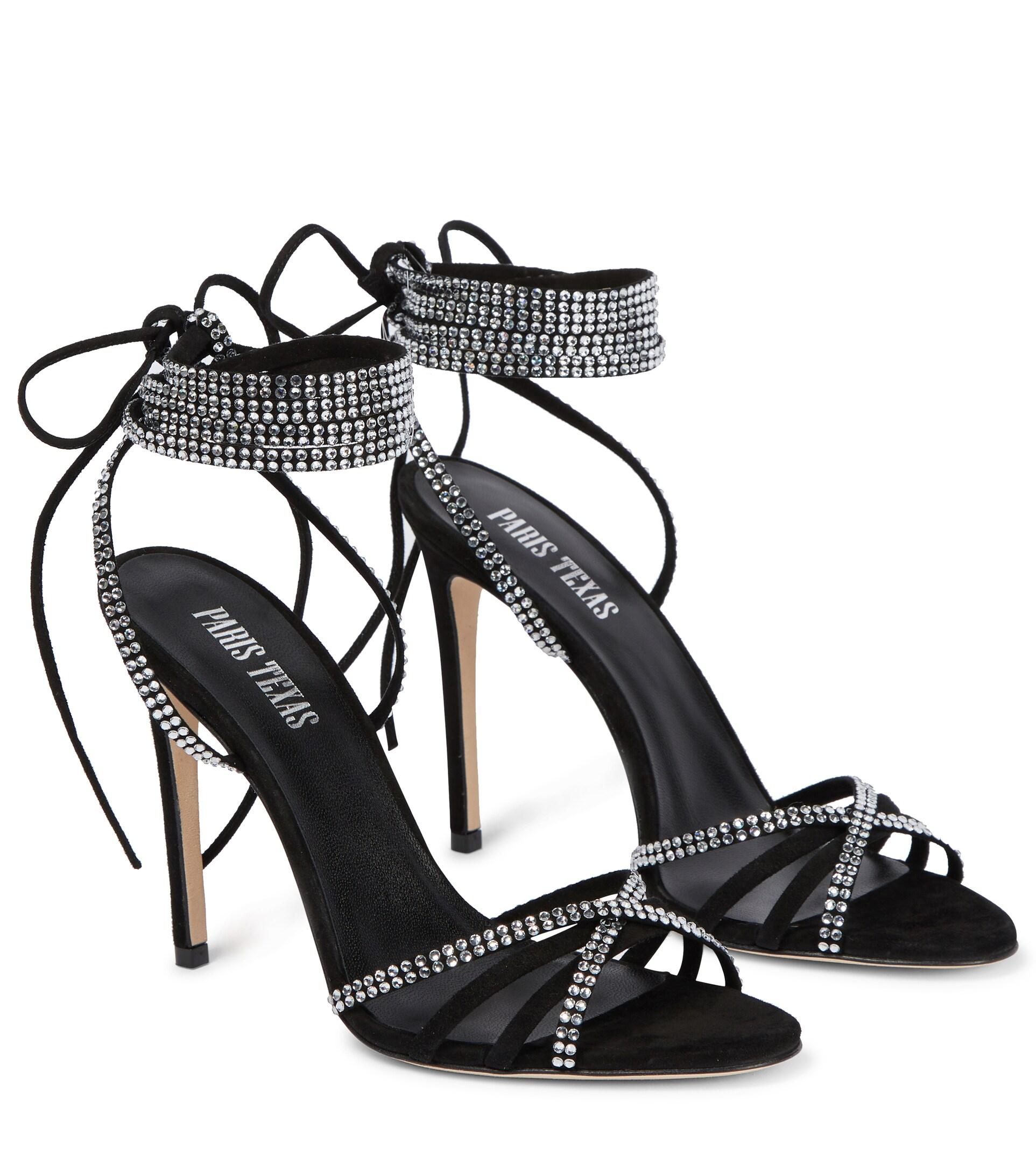 Paris Texas Holly Nicole Leather Sandals in Black | Lyst