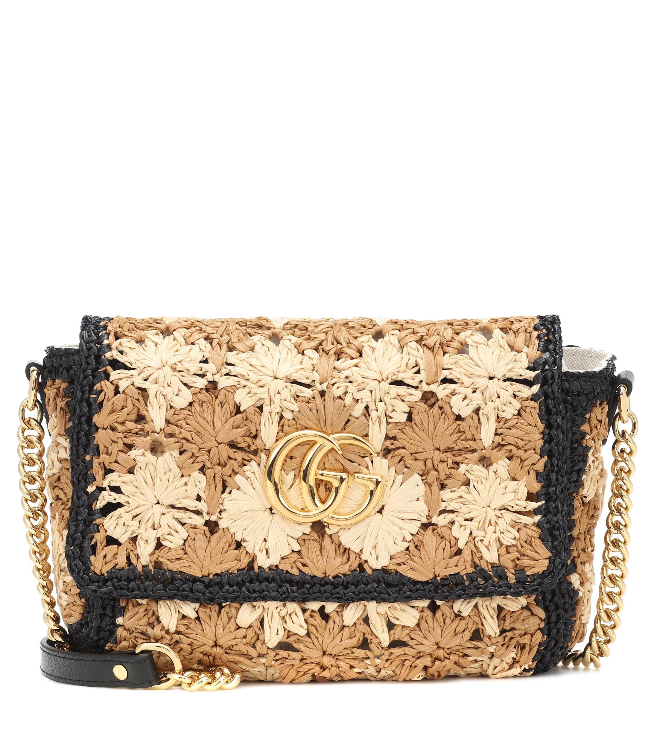 Gucci Gg Marmont Flower Crochet Bag | Lyst