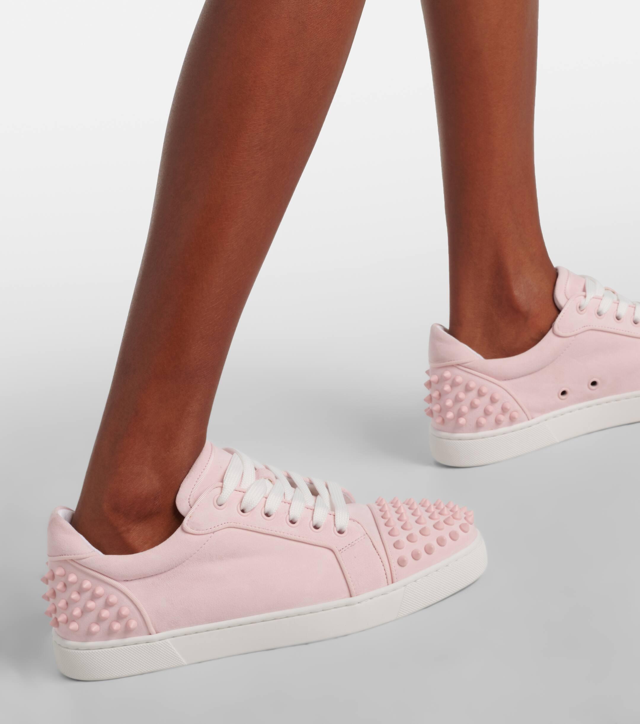Christian Louboutin Vieira 2 Studded Leather Sneakers in Pink Lyst UK