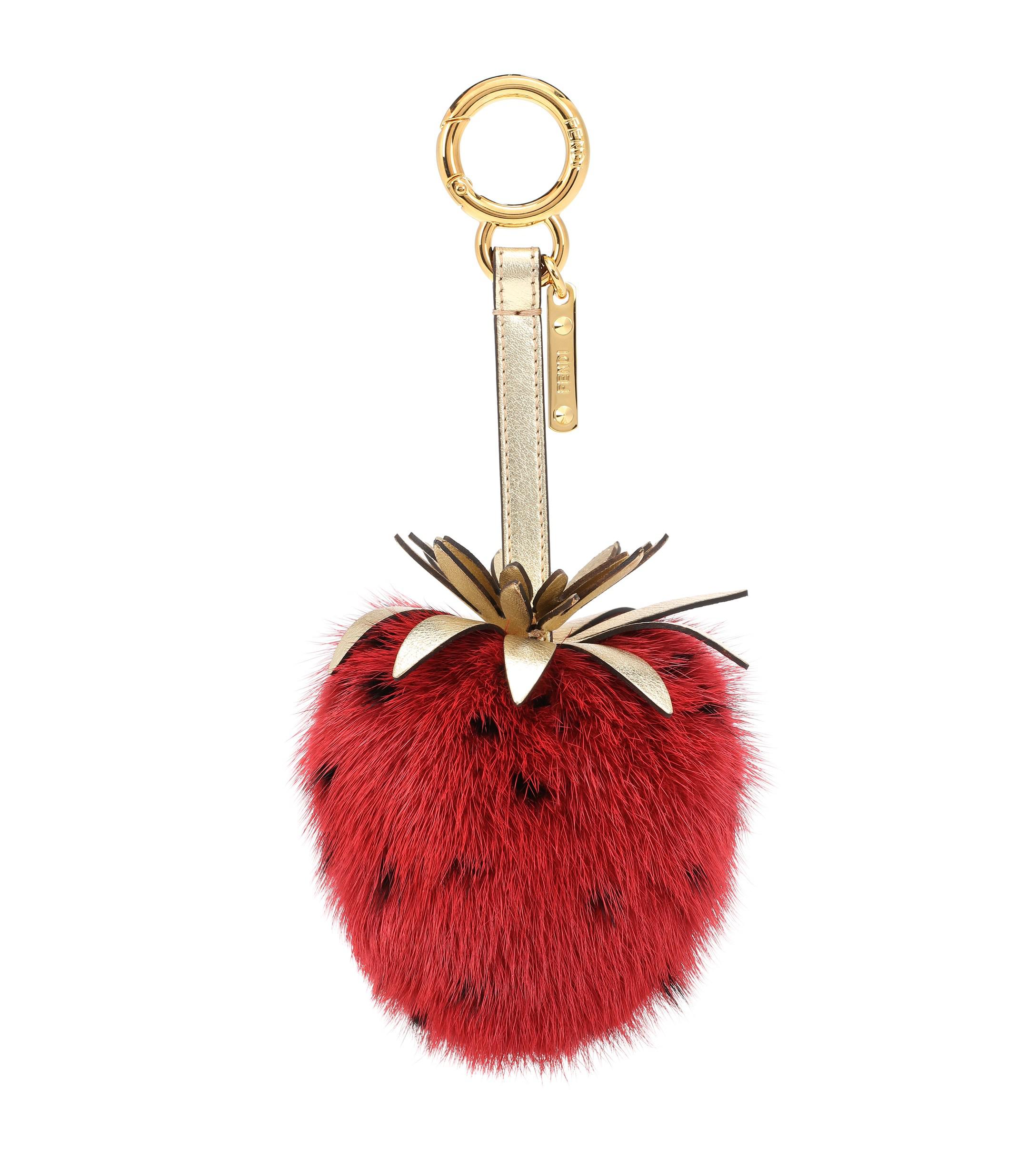fendi strawberry keychain