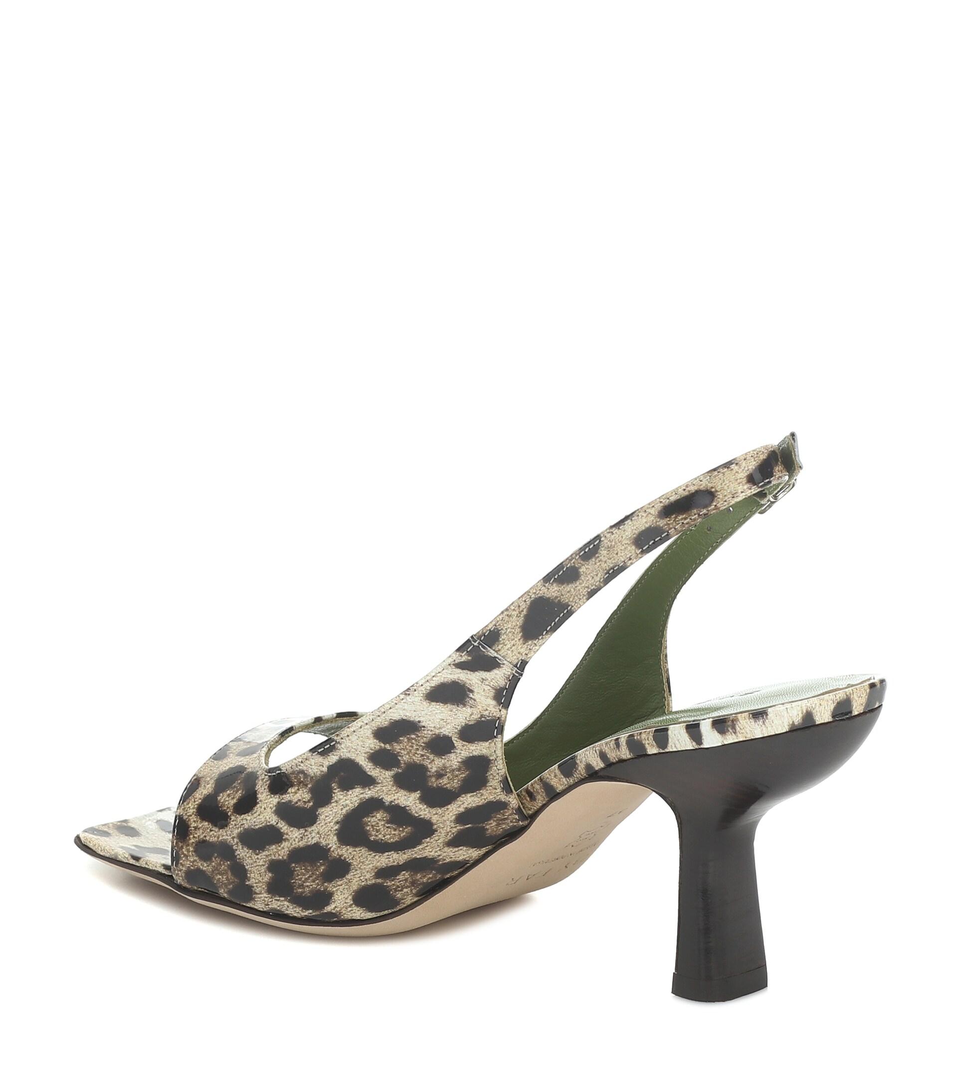 BY FAR Lopez Leopard-print Leather Sandals in Leopard Print (Brown 