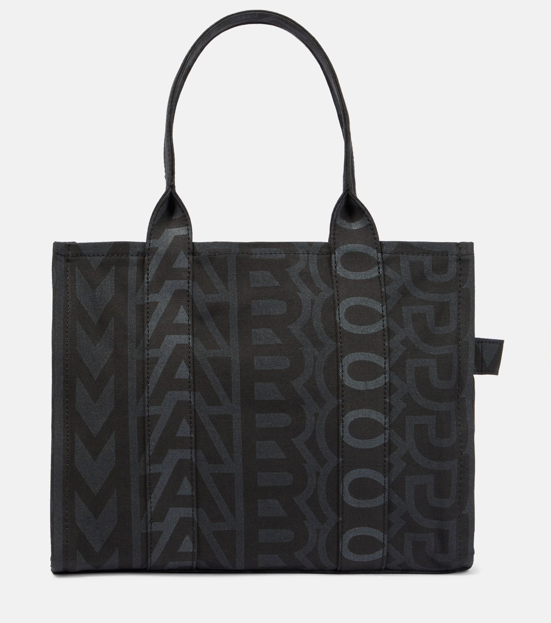 Marc Jacobs The Monogram Large Denim Tote Bag in Black | Lyst