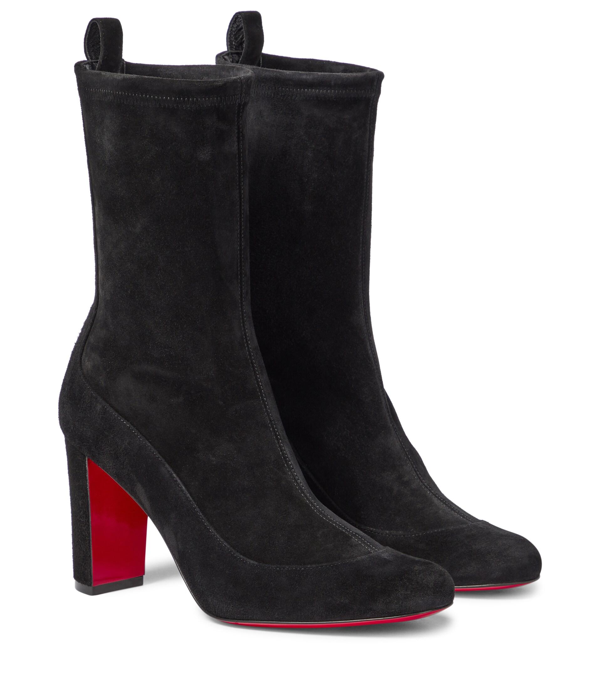 Christian Louboutin Gena 85 Suede Ankle 