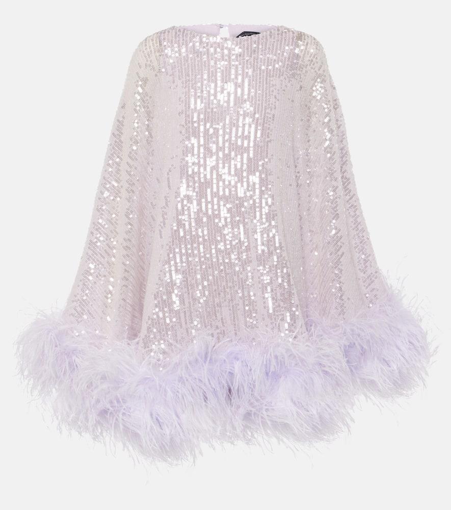 Taller Marmo Del Mar fringed mini dress - Purple