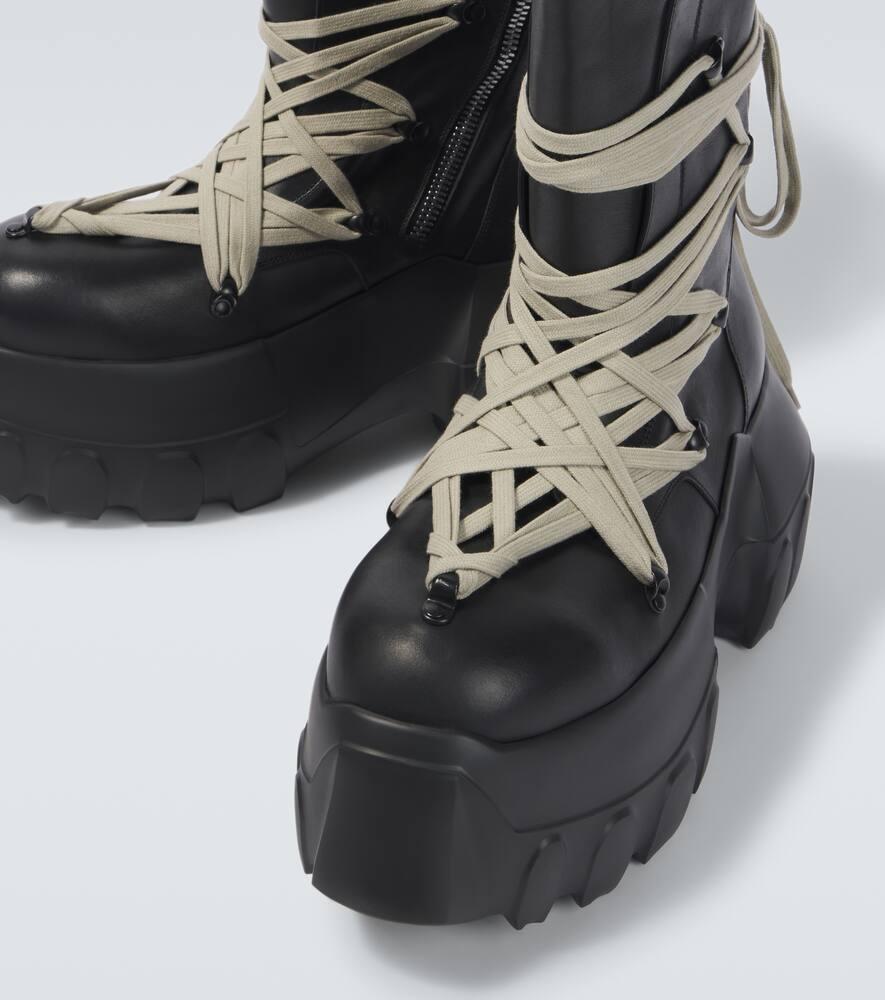 Rick Owens Megalace Mega Tractor Lace-Up Boots in Black for Men | Lyst