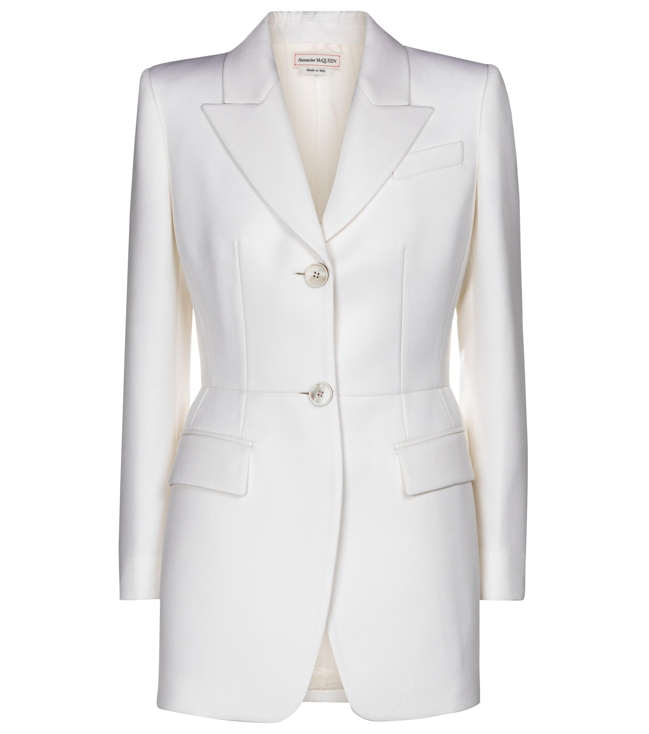 alexander mcqueen white blazer