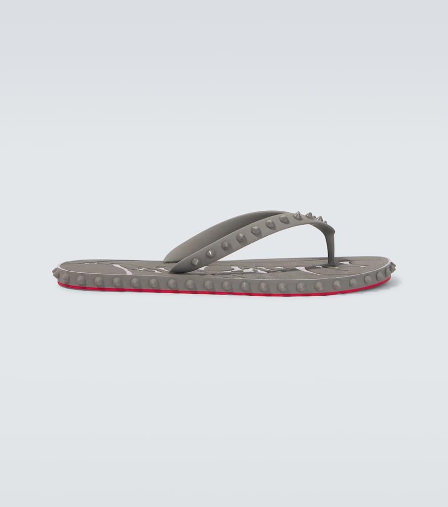 Christian Louboutin Super Loubi Flip Spiked Thong Slides in  display picture 2