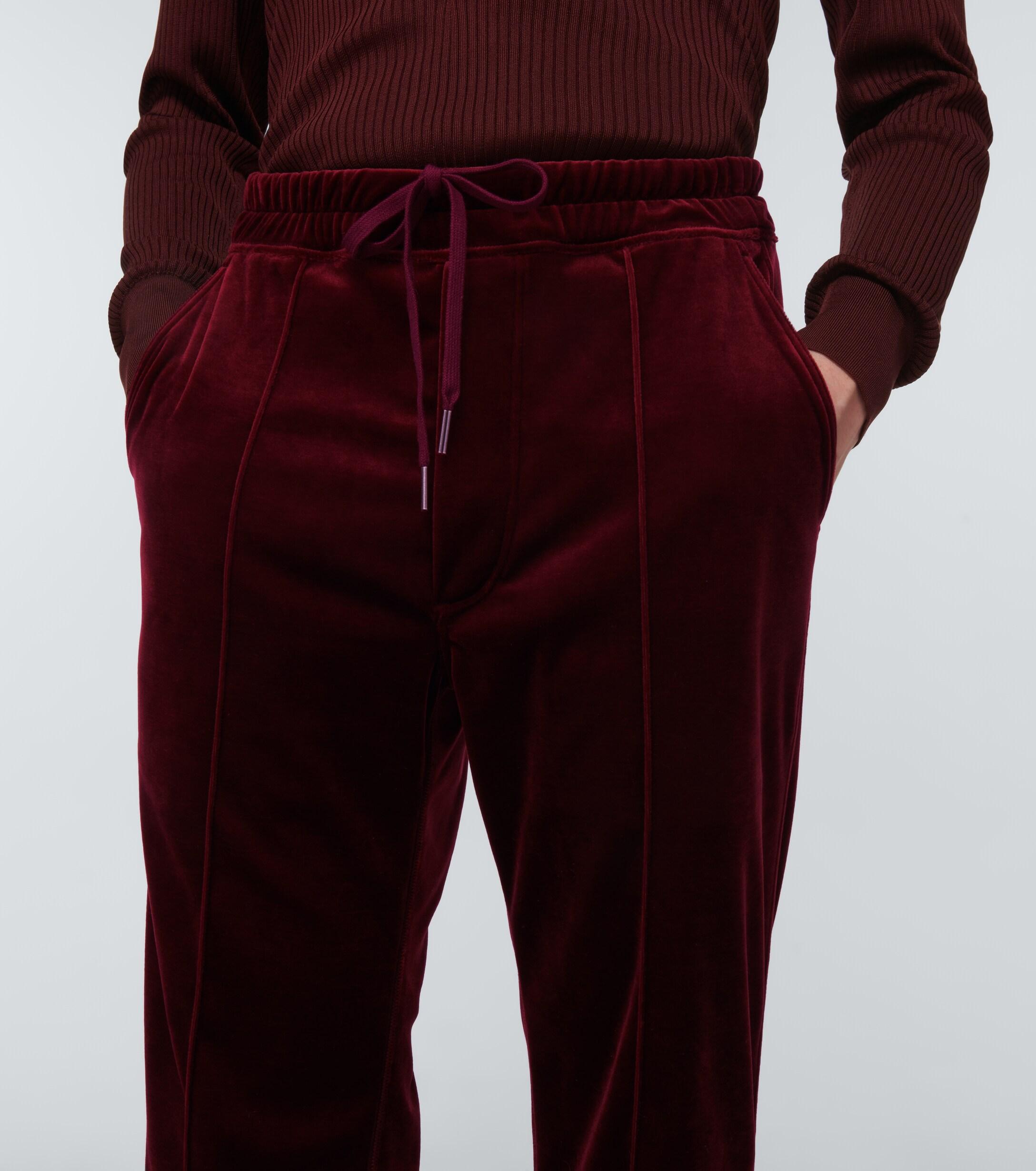 Tom Ford Velvet Sweatpants in Red for Men | Lyst Canada