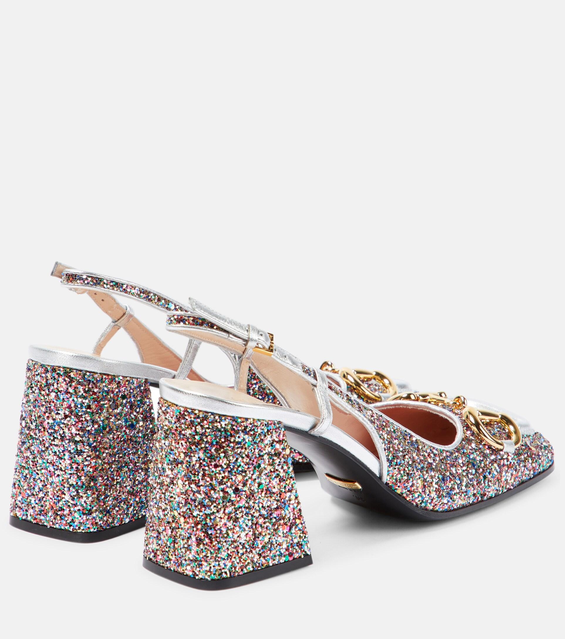Gucci glitter best sale pumps