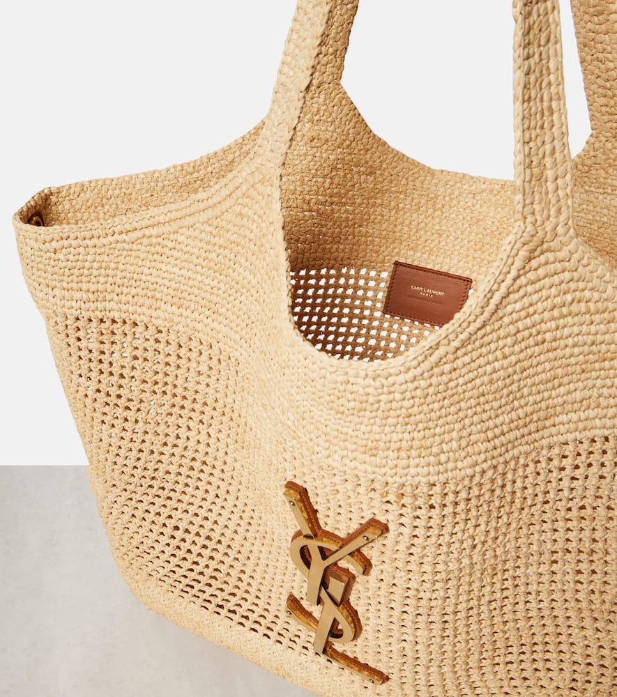 Saint Laurent Icare Maxi Raffia Tote Bag in Natural | Lyst