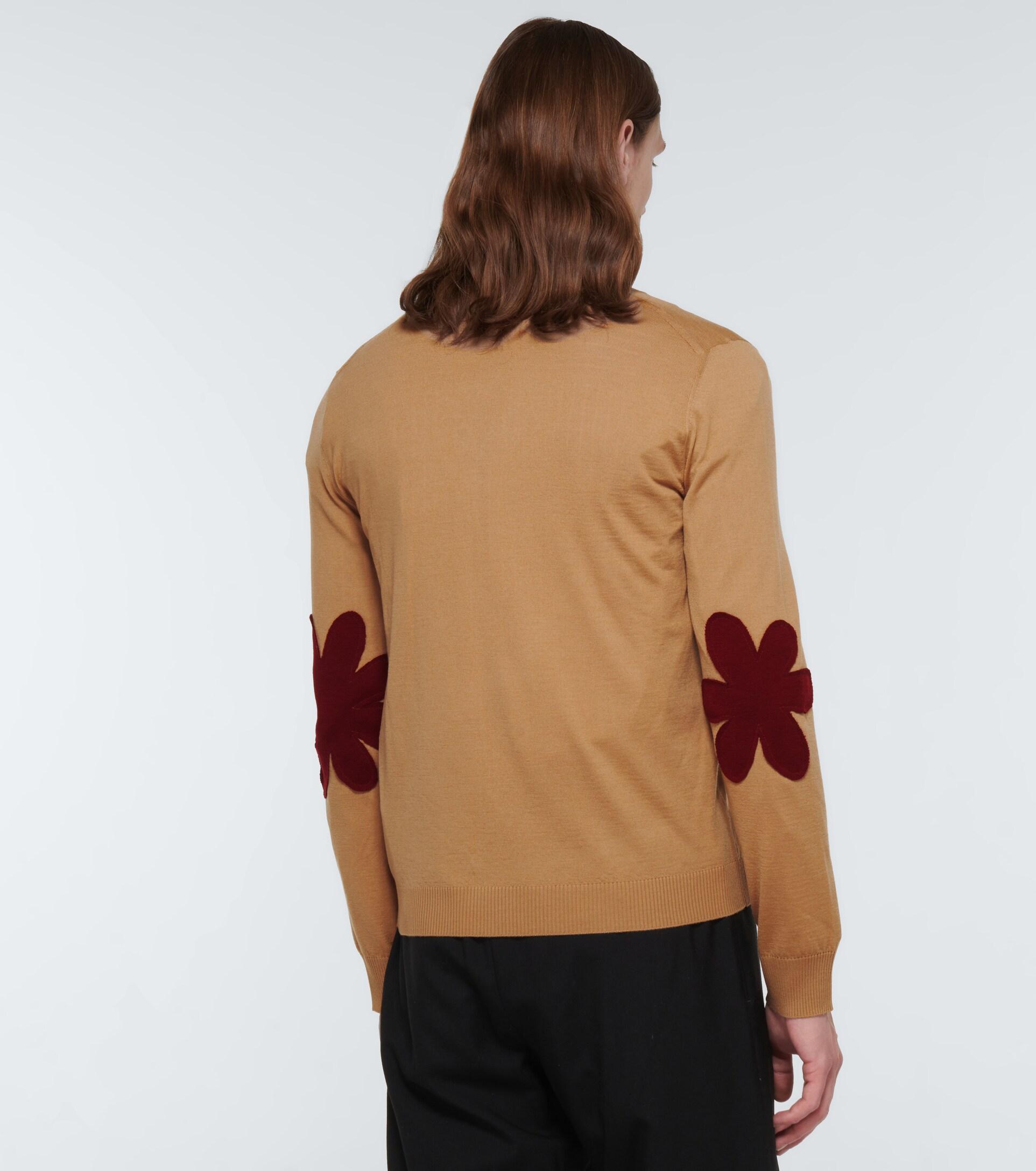 Marni Flower-patch Wool Cardigan for Men