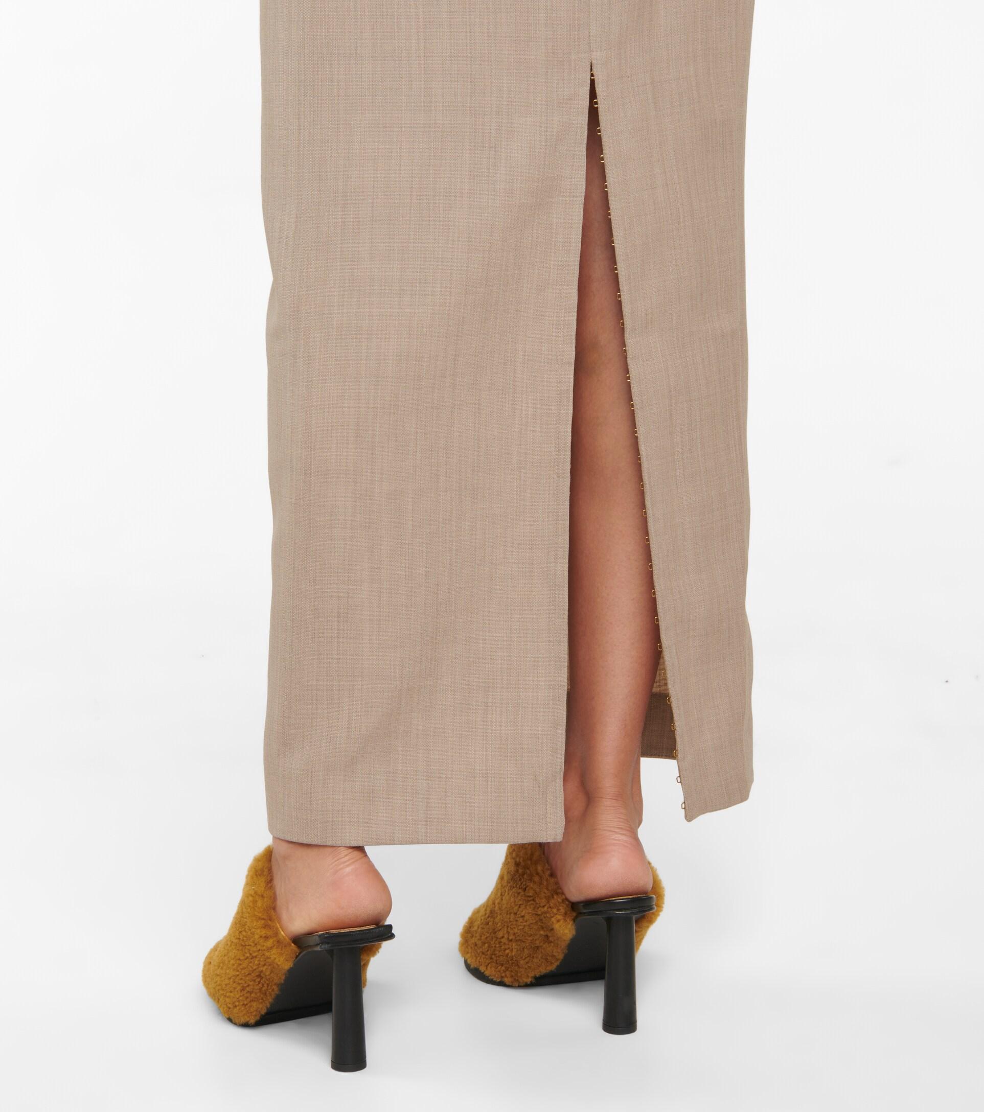 Jacquemus La Jupe Cerro Virgin Wool Maxi Skirt in Natural | Lyst