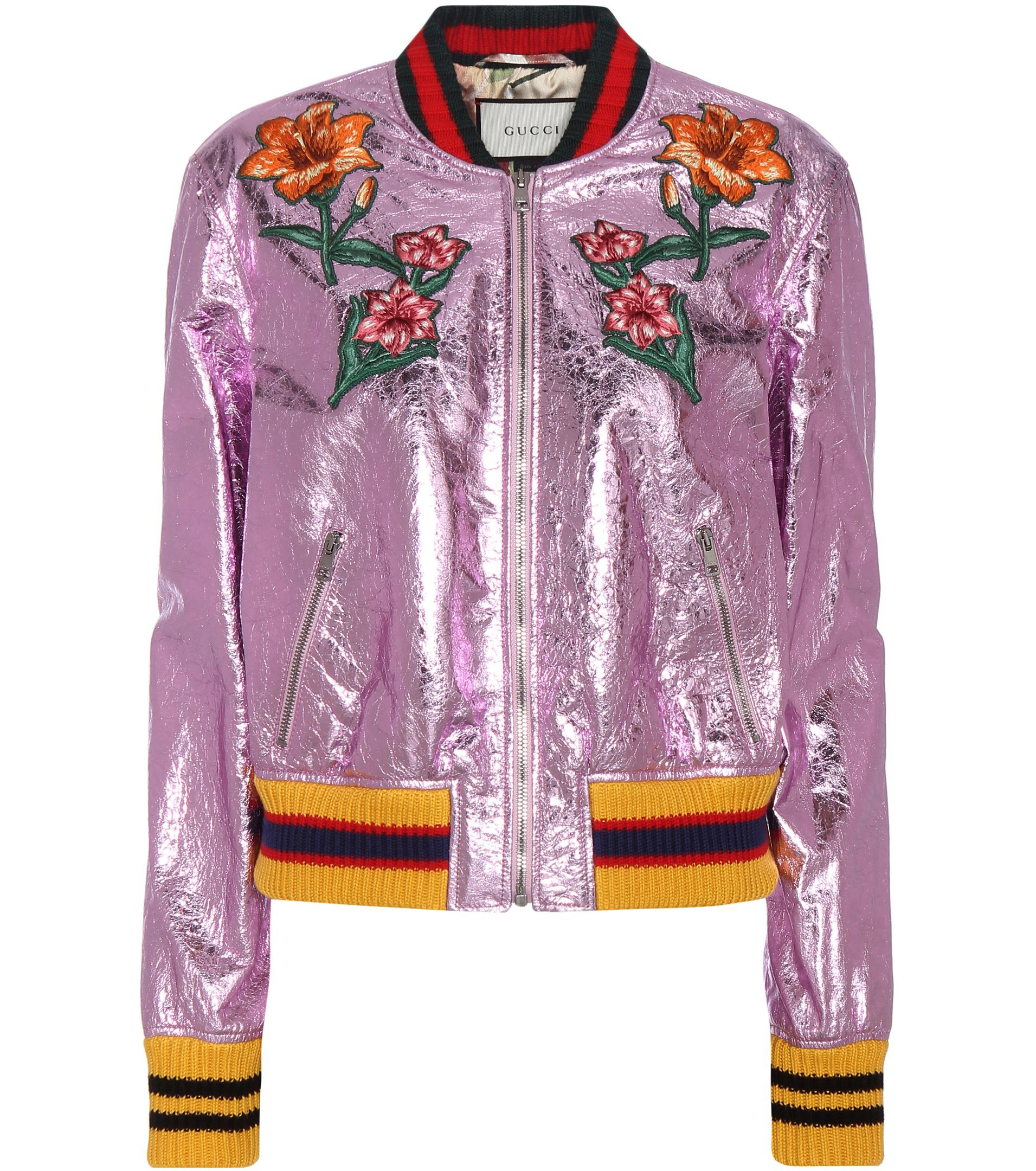 gucci purple bomber jacket