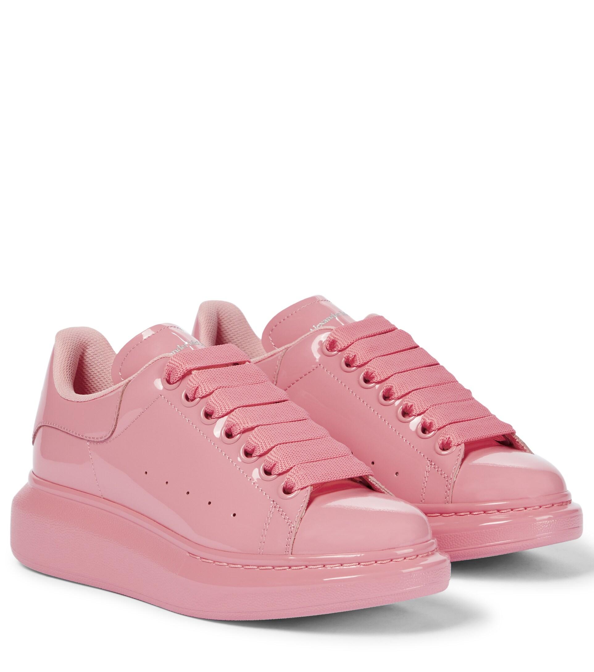 McQueen Patent Leather Sneakers in Pink | Lyst