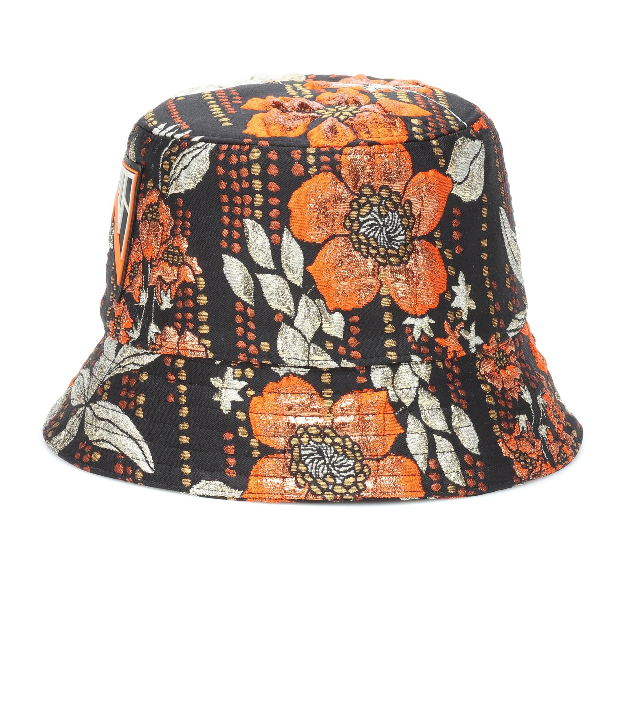 Prada Metallic Floral Jacquard Bucket Hat - Save 5% - Lyst