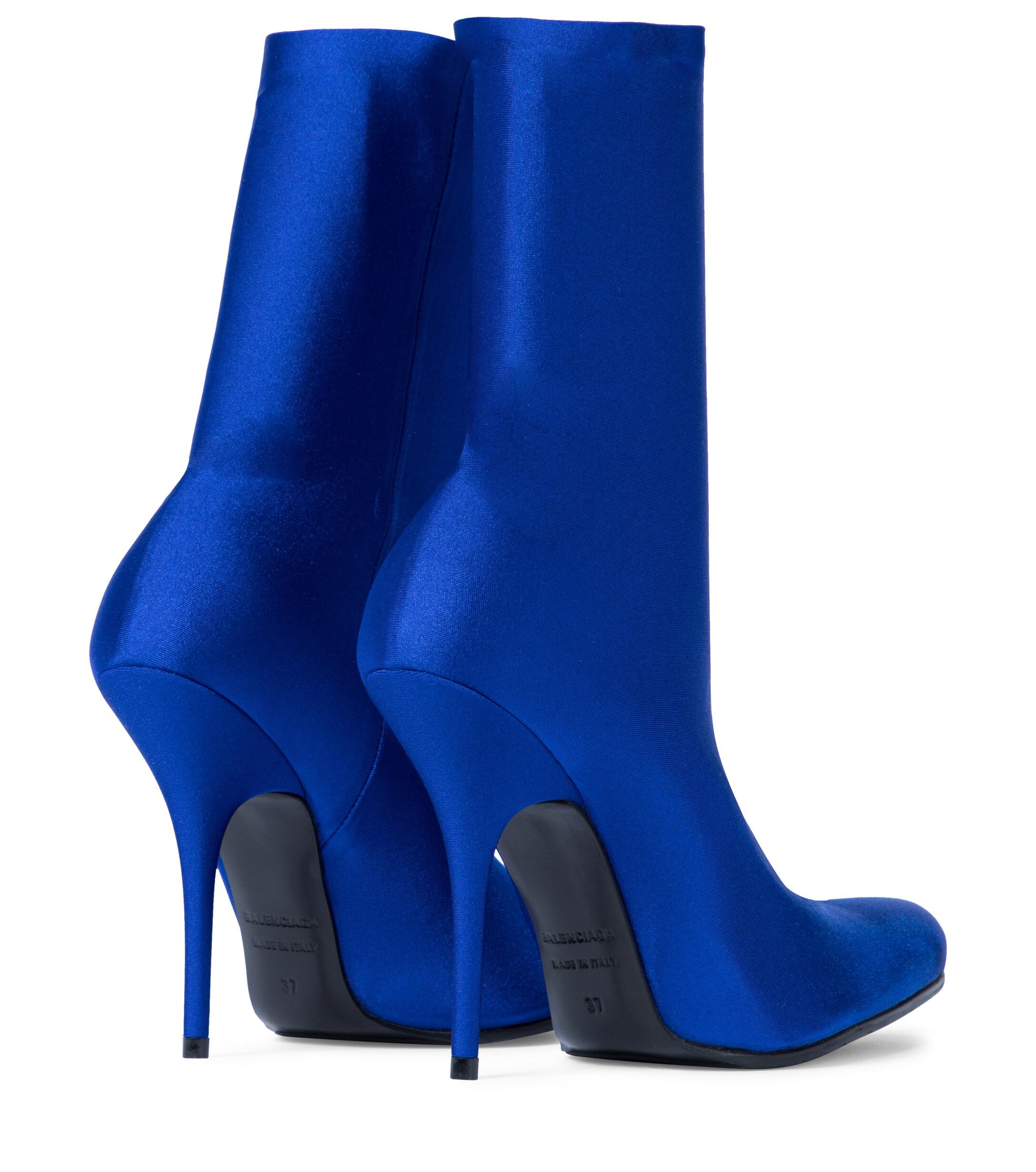 Mor motto Hemmelighed Balenciaga Knife Sock Boots in Blue | Lyst
