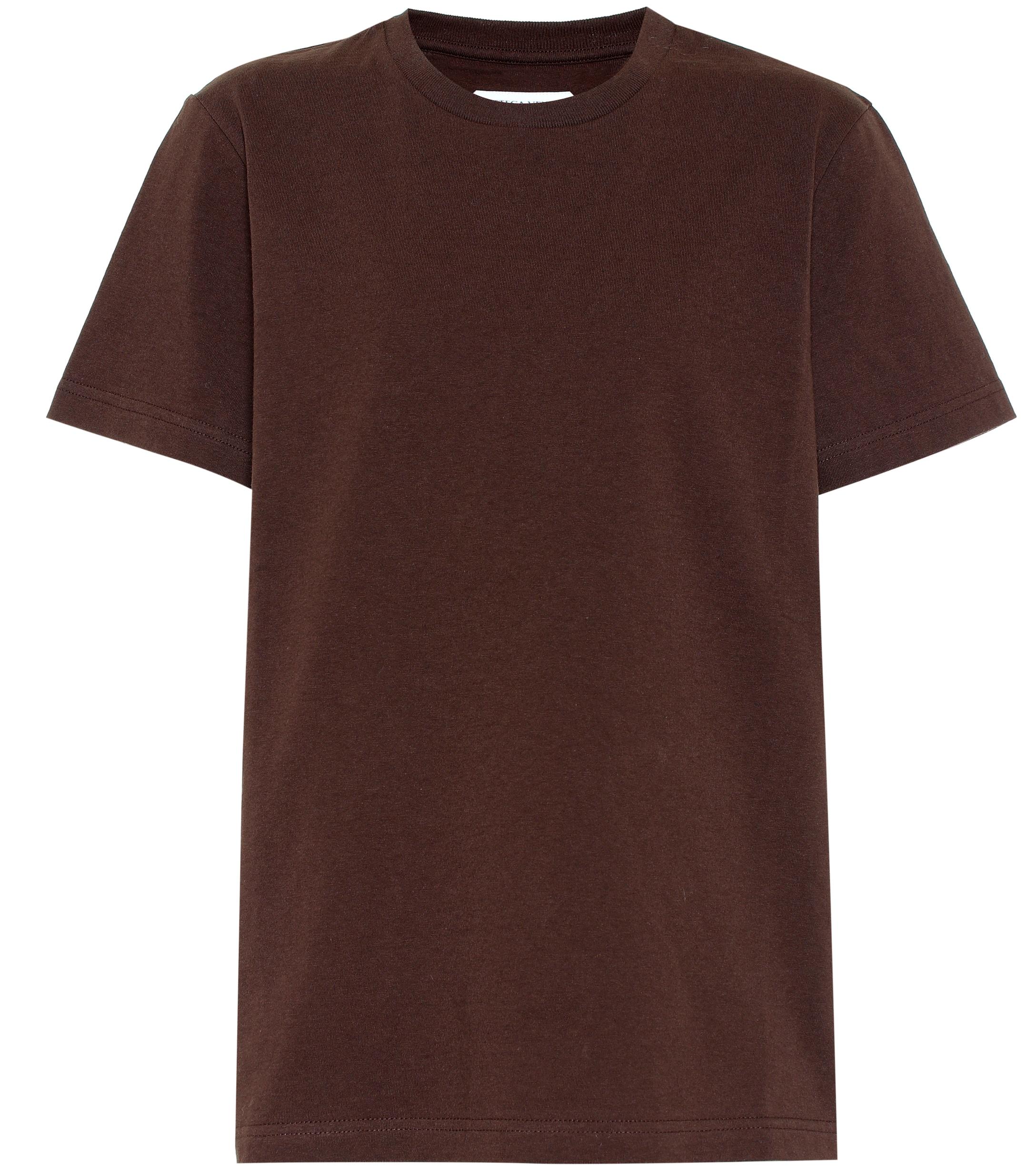 Bottega Veneta Cotton T-shirt in Brown - Lyst