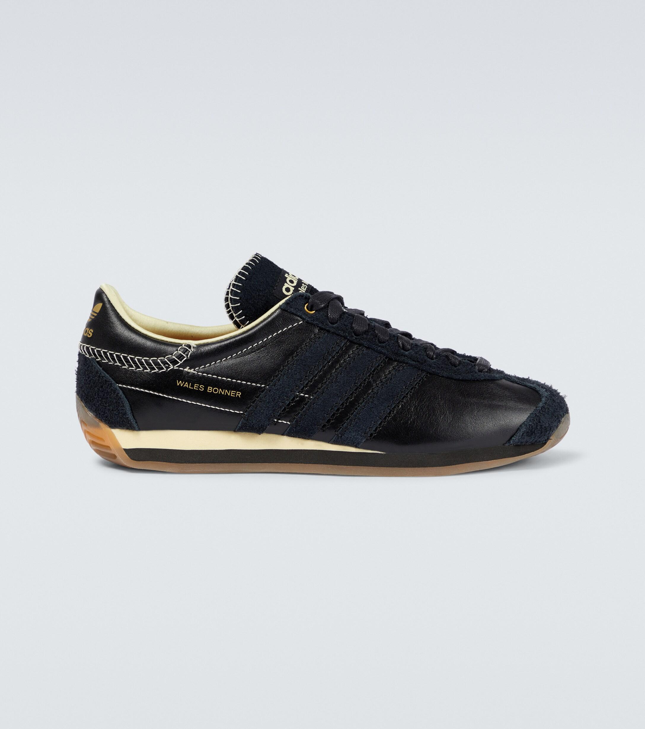 adidas X Wales Bonner Country Leather Sneakers in Black for Men | Lyst  Australia