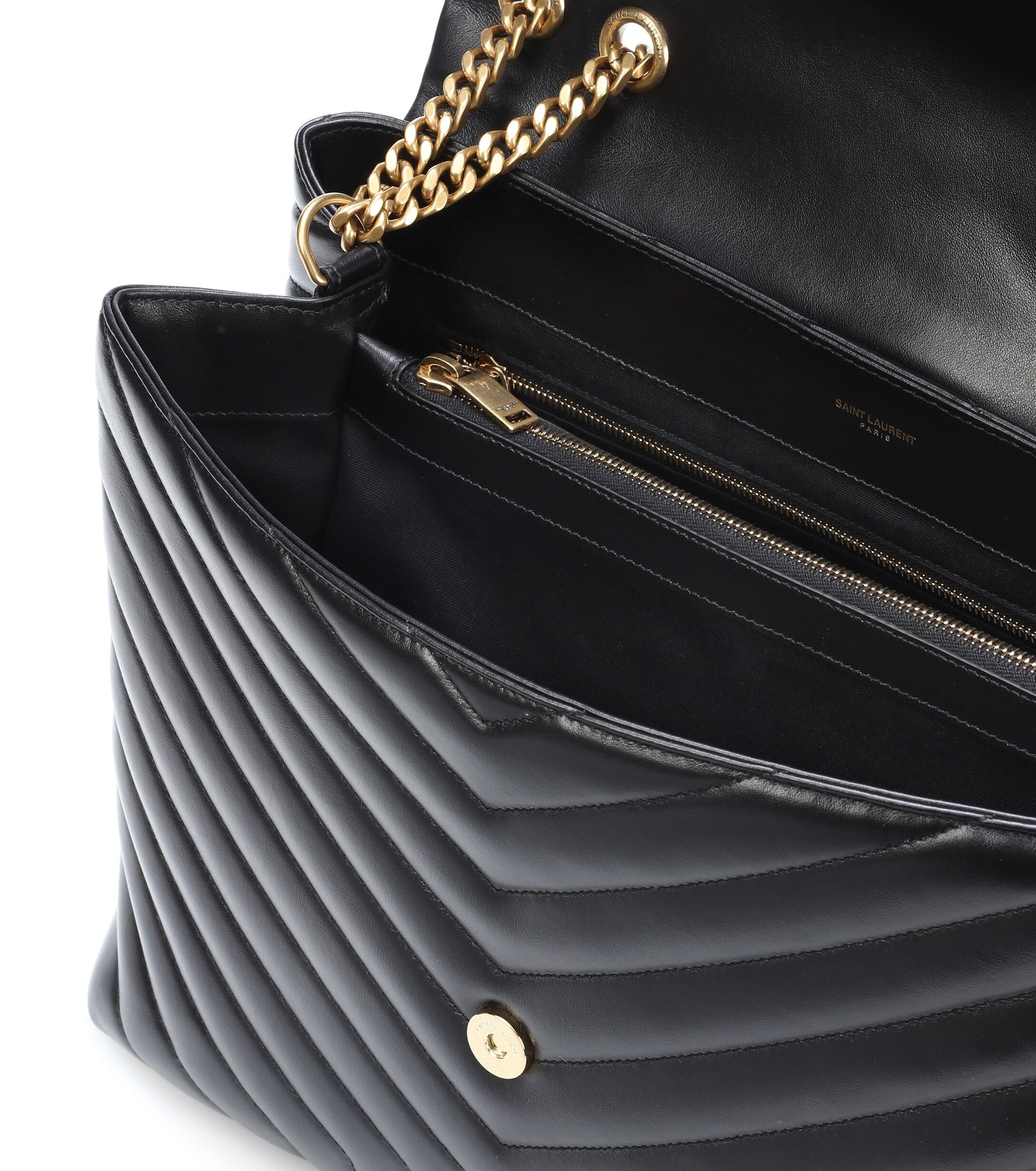 saint laurent large loulou matelassé leather shoulder bolsa