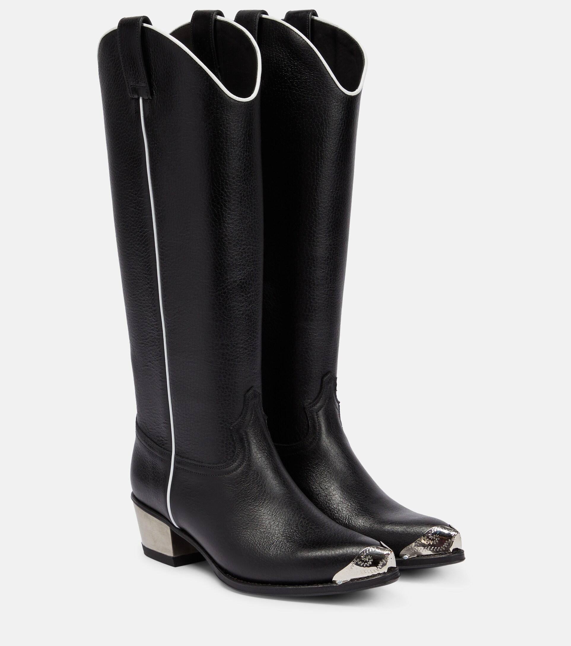 Dodo Bar Or Leather Cowboy Boots in Black | Lyst
