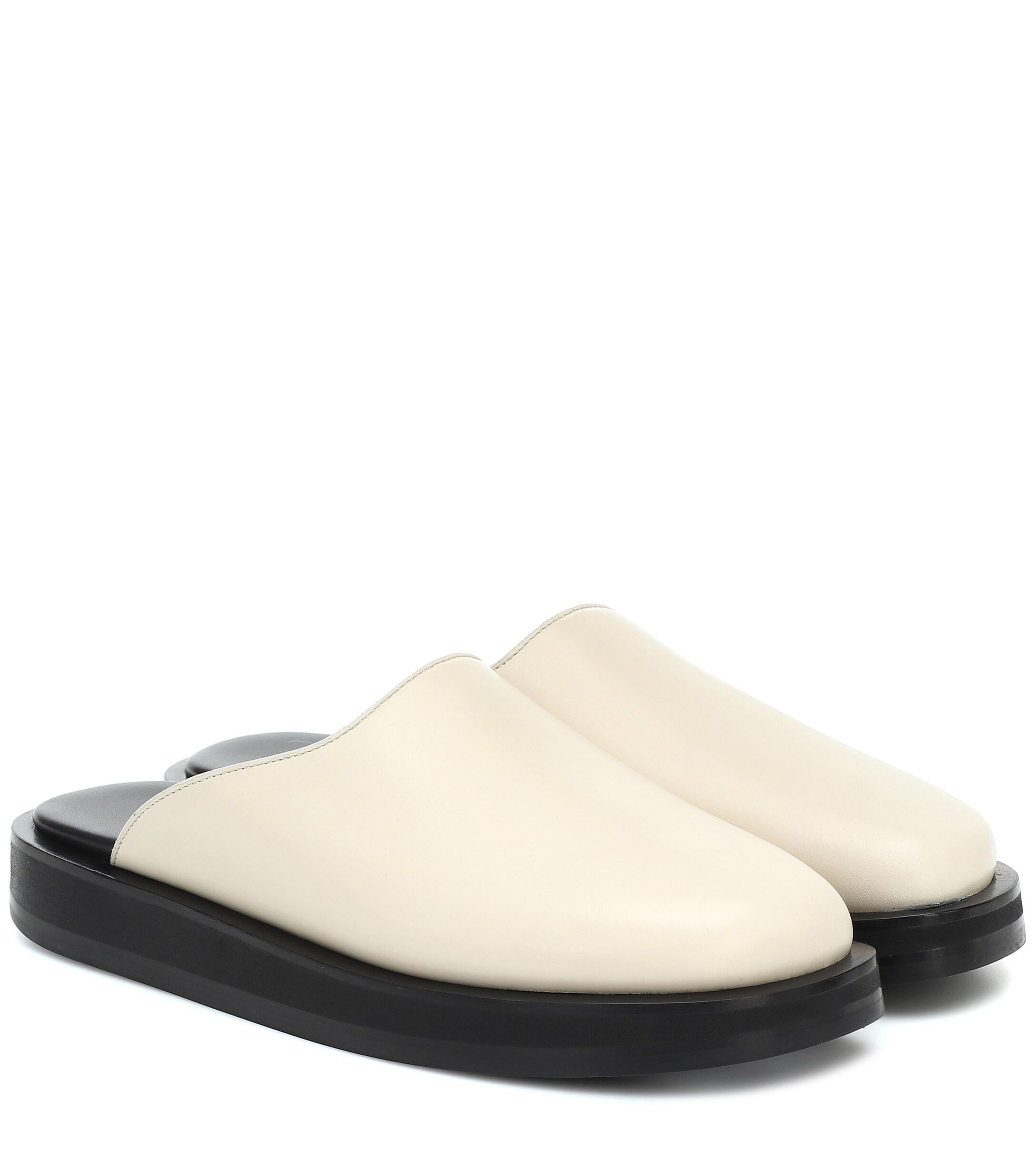 the row sabot smooth calfskin mules