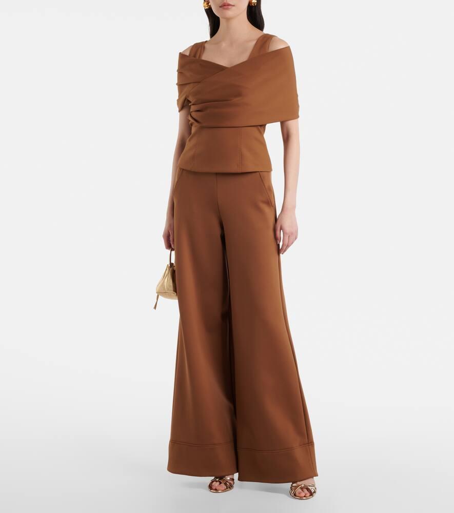 Max Mara Nespola Off-Shoulder Top in Brown | Lyst