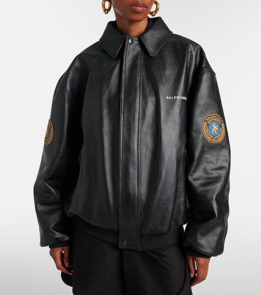 Balenciaga Taxi Leather Jacket in Black | Lyst UK